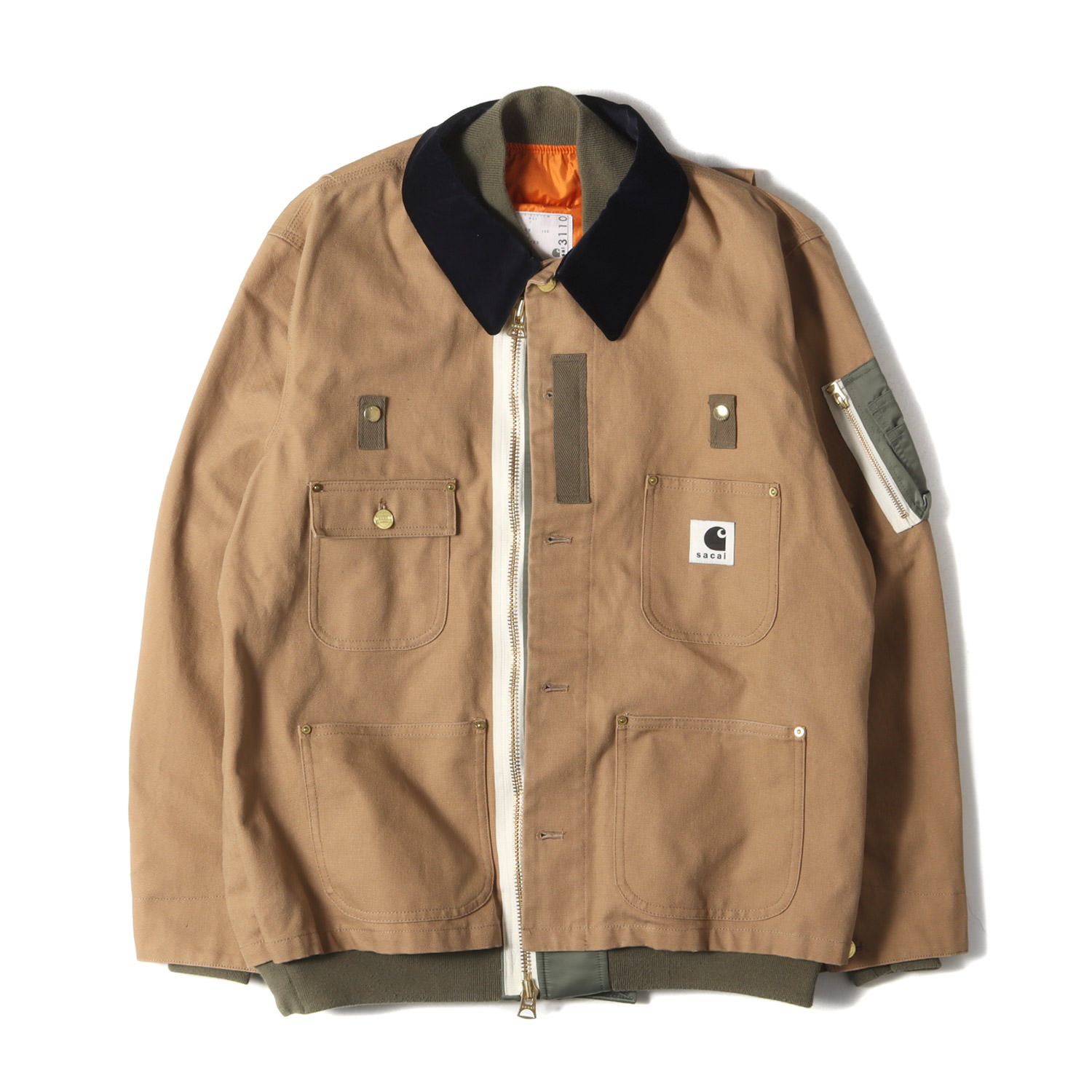 サカイ　sacai スウェット　ブルゾン　サイズ2 ma-1 sacai - sacai / サカイ | FABRIC COMBO MA-1 BLOUSON