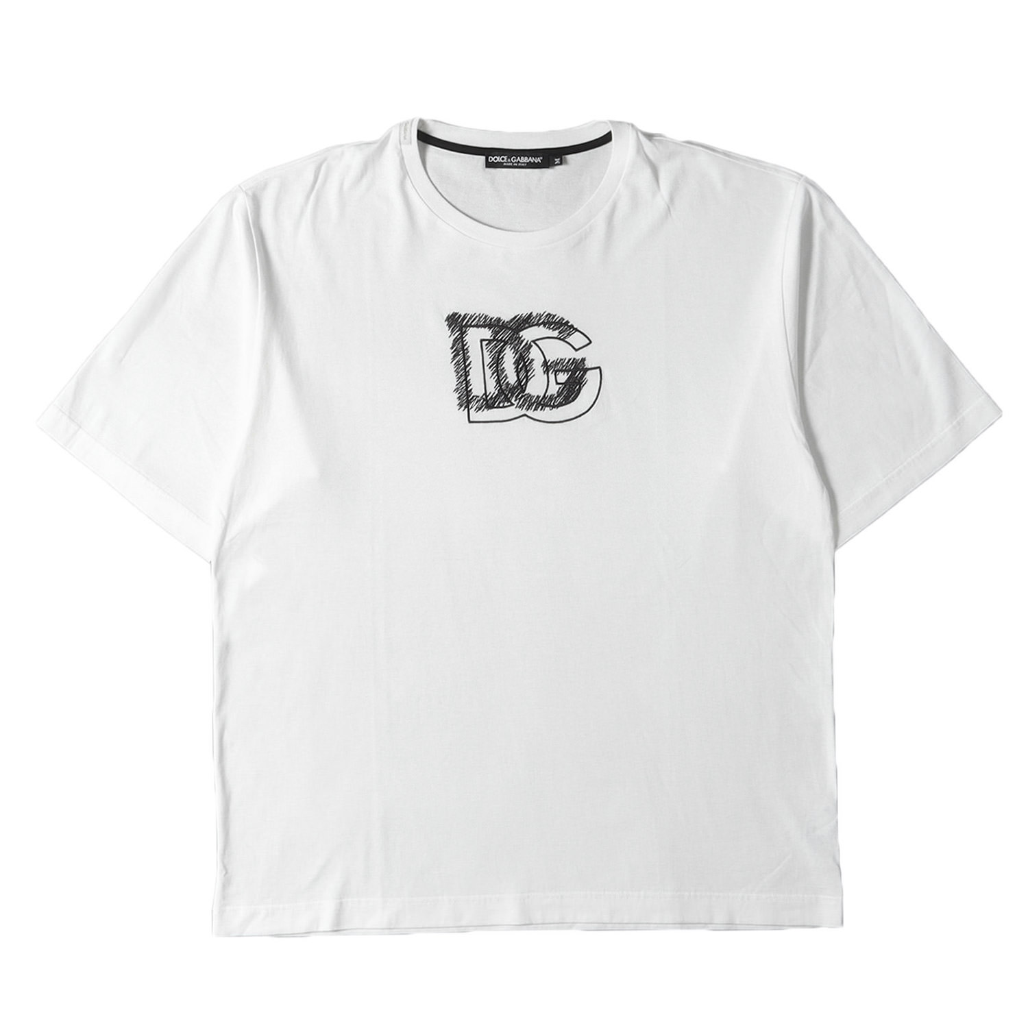 関税込ドルチェ＆ガッバーナ 半袖 Tシャツ KING クラウン刺繍 DOLCE&GABBANA ドルチェ＆ガッバーナ メンズ Tシャツ 半袖 KING