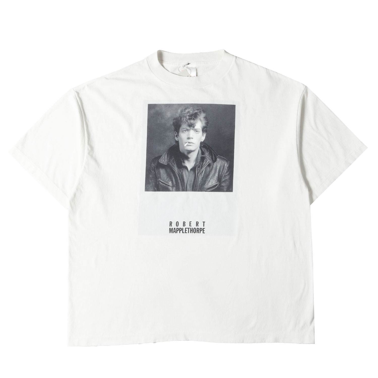 SAINT MICHAEL セントマイケル Tシャツ ホワイト 白 サイズ:XL | 25SS ×Robert Mapplethorpe ヴィンテージ加工 フォトプリント Tシャツ(MT_SS TEE/PORTRAIT) | トップス カットソー 半袖【メンズ】【K4874】|ブランド古着のBEEGLE by Boo-Bee