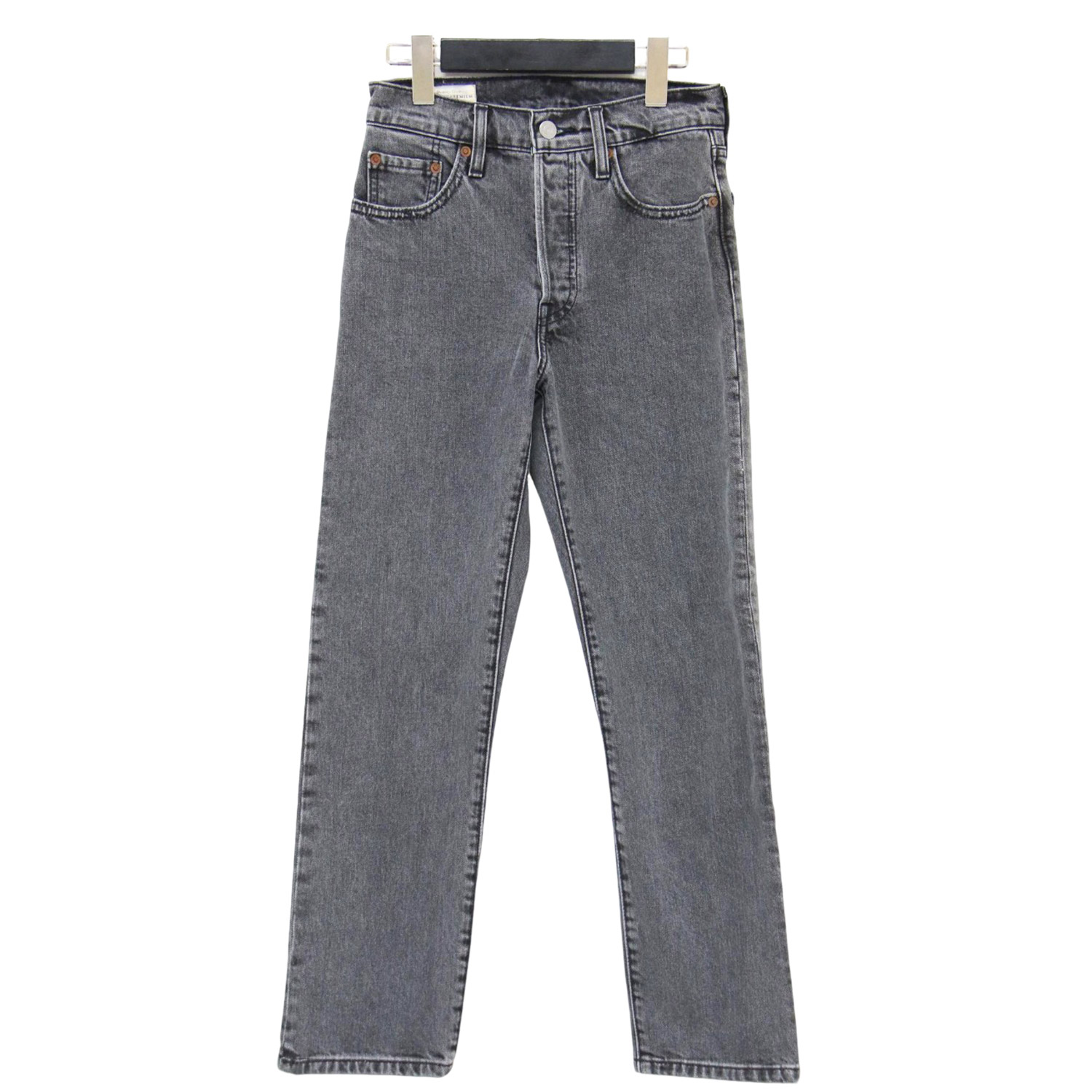 Levis リーバイス パンツ グレー サイズ:24(XS) / 花井祐介 Levis PREMIUM 501 Jacob 刺繍 デニム パンツ / ストレート コットン / ボトムス ジーンズ ジーパン【レディース】【中古】【美品】【K4773】