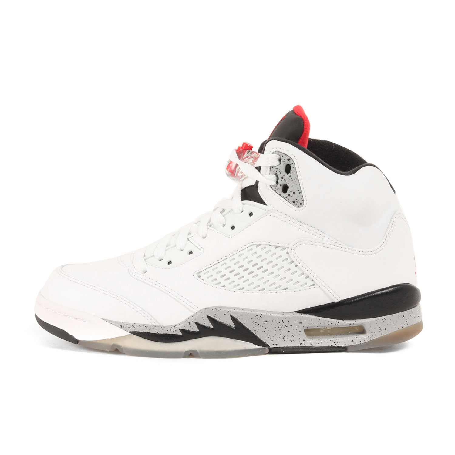 NIKE ナイキ 大きさ:26.5糎 / AIR JORDAN 5 RETRO WHITE CEMENT (136027-104) エアジョーダン5 レトロ 白いこと セメント質 / 白いこと ユニバーシティレッド 黒いこと / US8.5 / スニーカー バッシュ シューズ 靴【メンズ】【K4846】