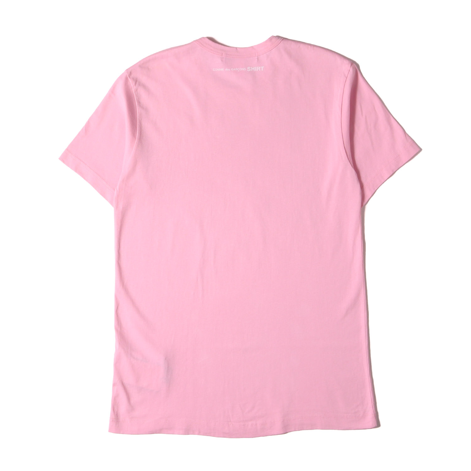 COMME des GARCONS SHIRT コムデギャルソン シャツ Tシャツ サイズ:L / 24AW バックネック ロゴ バインダーネック Tシャツ (FN-T005) / ピンク / トップス カットソー 半袖【メンズ】【中古】【美品】【K4780】