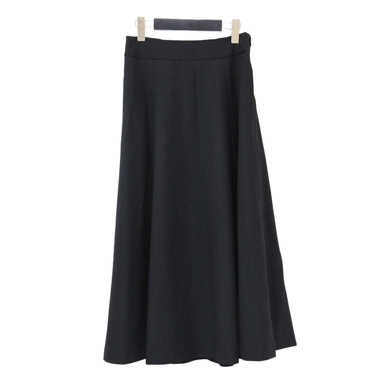 theory luxe セオリーリュクス スカート ブラック 黒 サイズ:36(S) / ロング フレア スカート / NEW SAXONY LIGHT MAYI ストレッチ ウエストゴム ウール / ボトムス【レディース】【中古】【K4857】|ブランド古着のBEEGLE by Boo-Bee