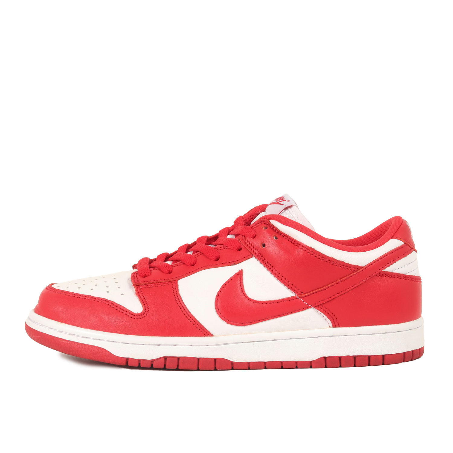 NIKE ナイキ サイズ:26.5cm / DUNK LOW SP セント・ジョーンズ大学 (CU1727-100 / 2023年製) / ダンク ロー / ホワイト ユニバーシティレッド / US8.5 / ローカット スニーカー シューズ 靴【メンズ】【中古】【美品】【K4785】