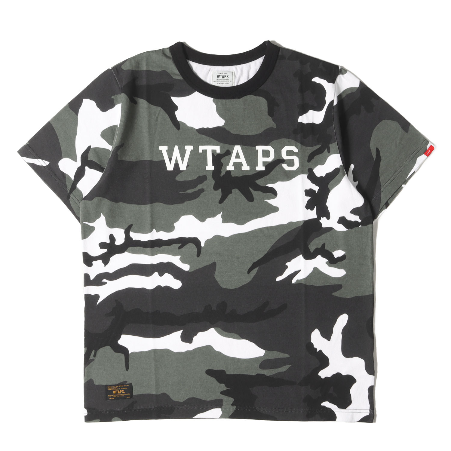 WTAPS ダブルタップス Tシャツ サイズ:M /ブランドロゴ アーバンカモ リンガー Tシャツ (RINGER SS) / アーバンカモ 迷彩 / トップス カットソー 半袖【メンズ】【K4803】
