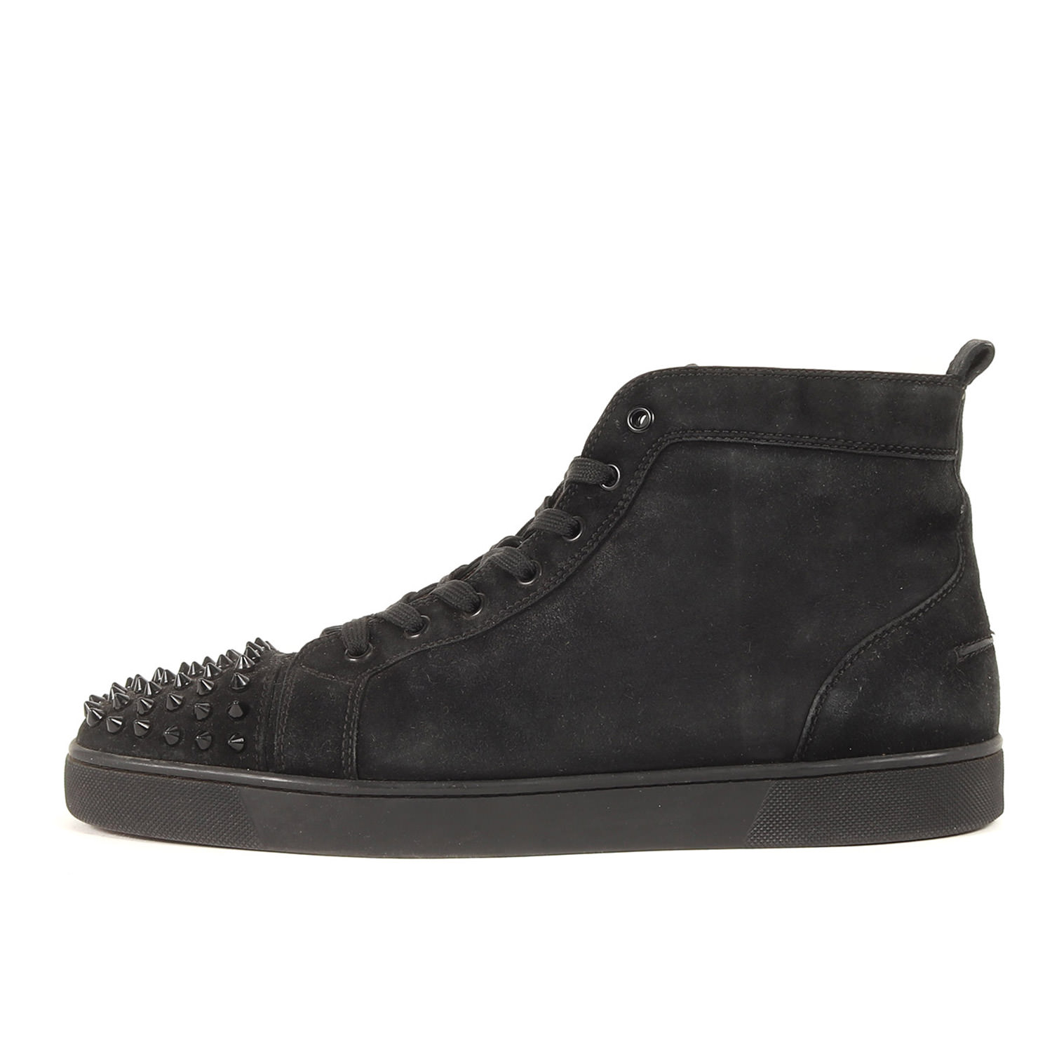 Christian Louboutin Louis スエード ハイトップ スニーカー 黒 Dandelion - Loafers - Velvet - Black - Men - Christian