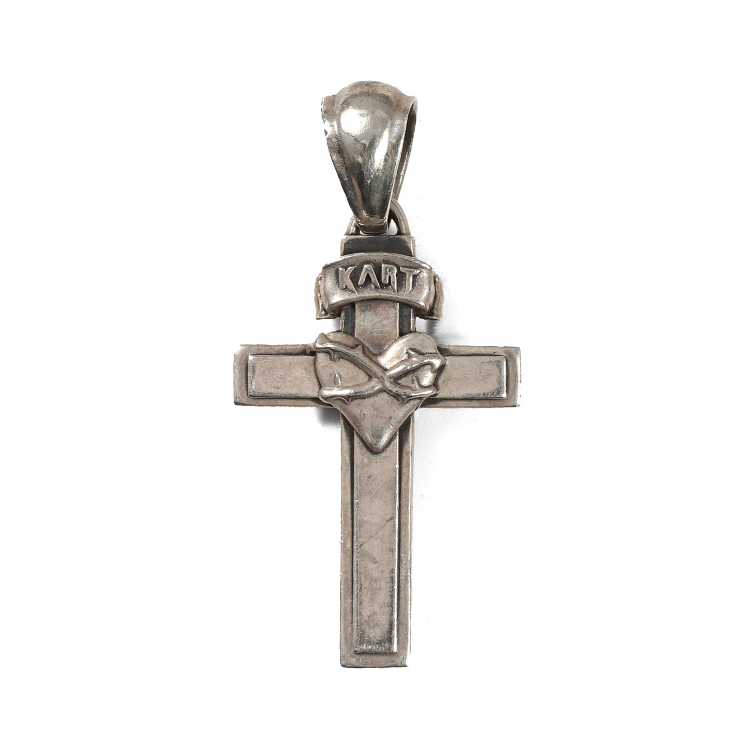 KART カート ロゴ ハート クロス ペンダントトップ (Heart cross) / Ag925 / 1st Collection / シルバー / ブランド アクセサリー ジュエリー ファッション アイテム 小物【メンズ】【中古】【K4783】