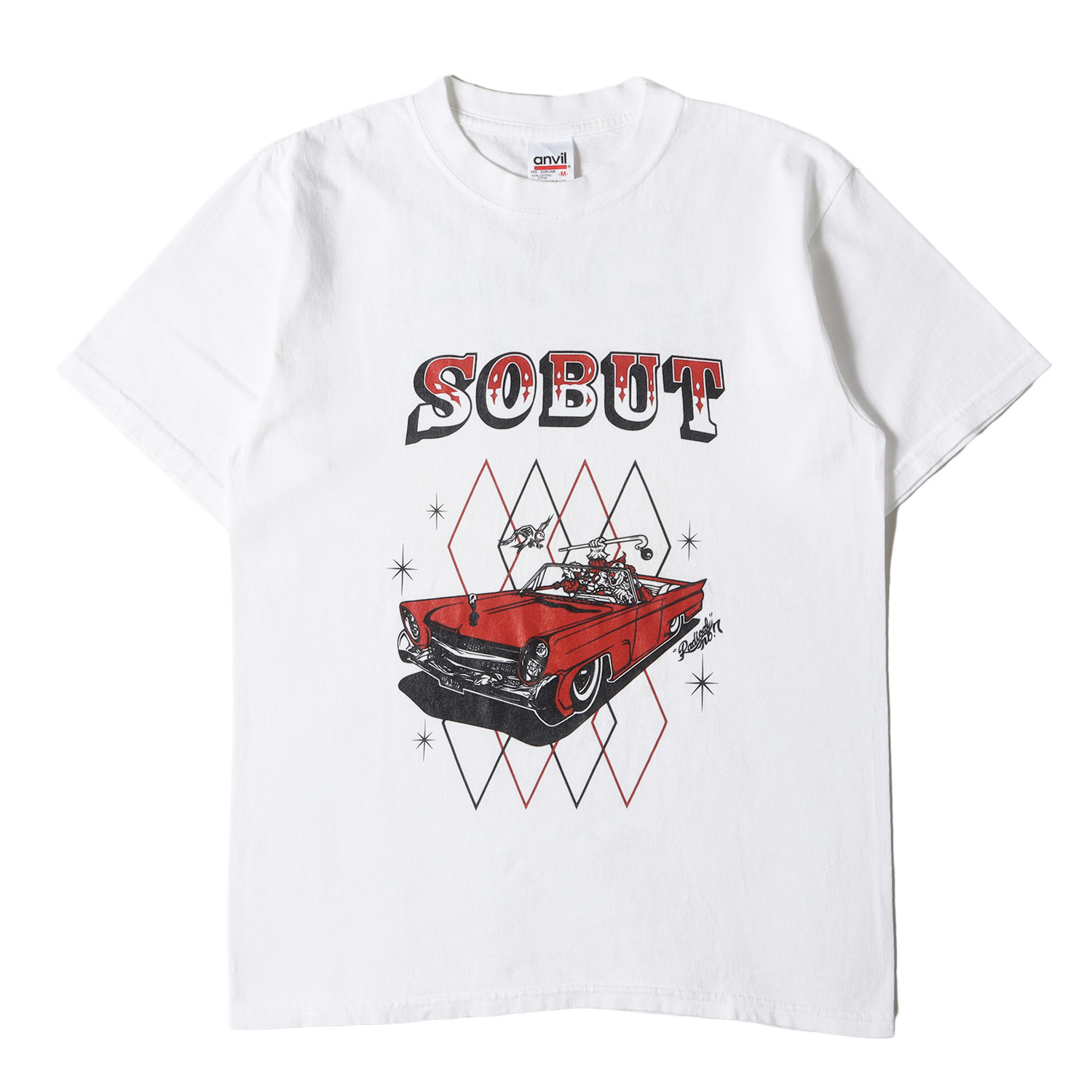 Vintage Music Item / 90s SOBUT SONS OF BITCHES UNITED & TRUE Tシャツ (anvilボディ) / ホワイト 白 / サイズ:M / 90年代 ヴィンテージ 古着 / トップス カットソー 半袖【メンズ】【中古】【K4775】