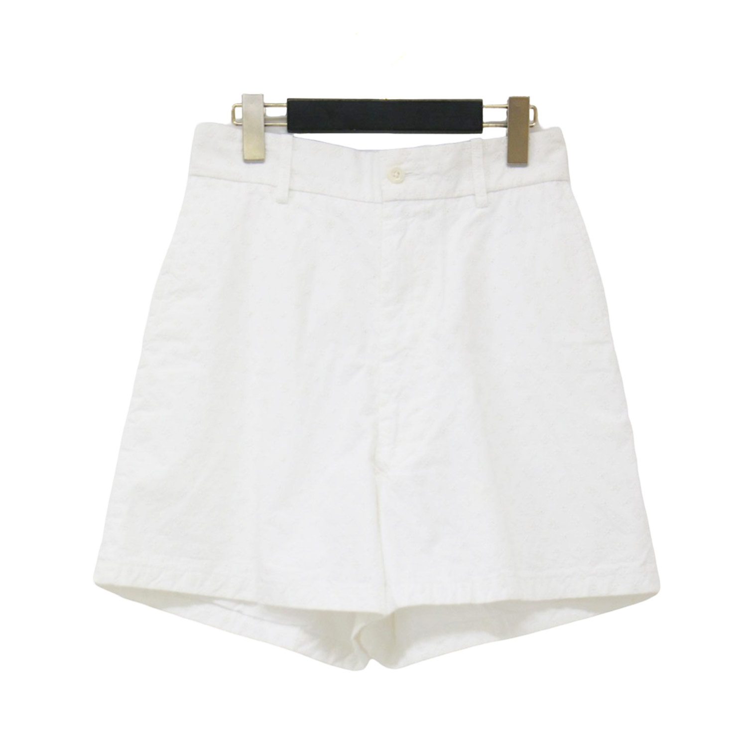 MADISONBLUE マディソンブルー パンツ ホワイト 白 サイズ:1(S) / アイレットレース ショートパンツ / ひざ上丈 Aライン コットン / 日本製 / ボトムス ショーツ ハーフパンツ ズボン【レディース】【中古】【K4774】