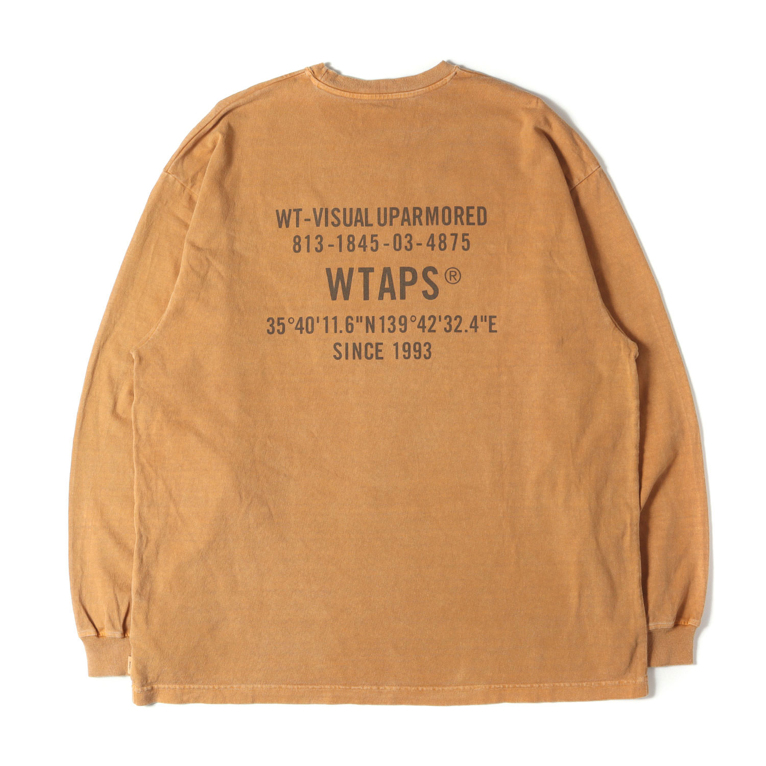 WTAPS® wtapsダブルタップスキャメルブラウン長袖カットソーロンT WTAPS×Champion ロングスリーブTシャツ(C8-X415)
