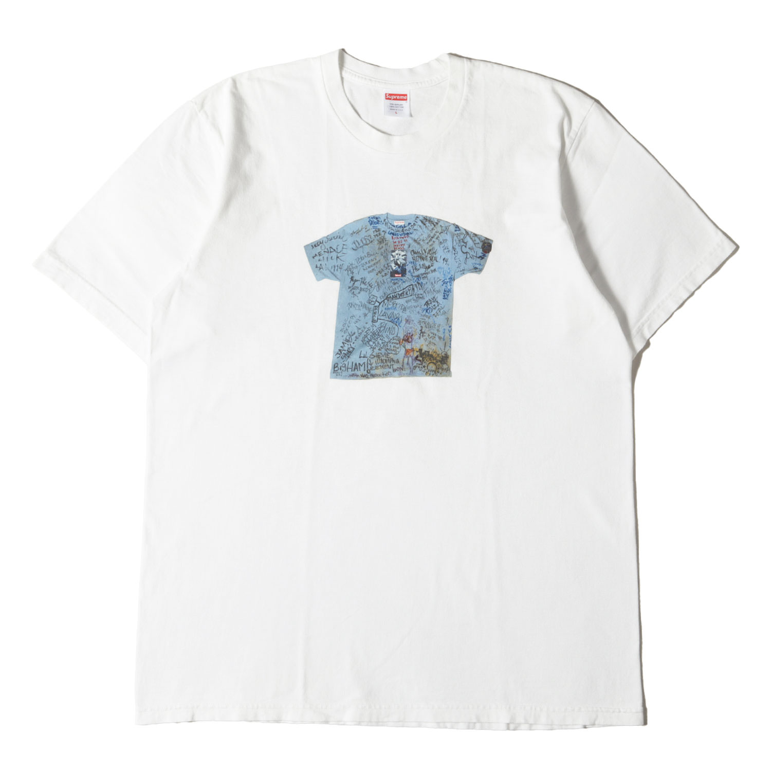 Supreme シュプリーム Tシャツ サイズ:L / 24SS 30周年記念 ファーストTシャツデザイン クルーネック Tシャツ (First Tee / 30th Anniversary Tee) / ホワイト 白 / トップス カットソー 半袖【メンズ】【中古】【K4792】