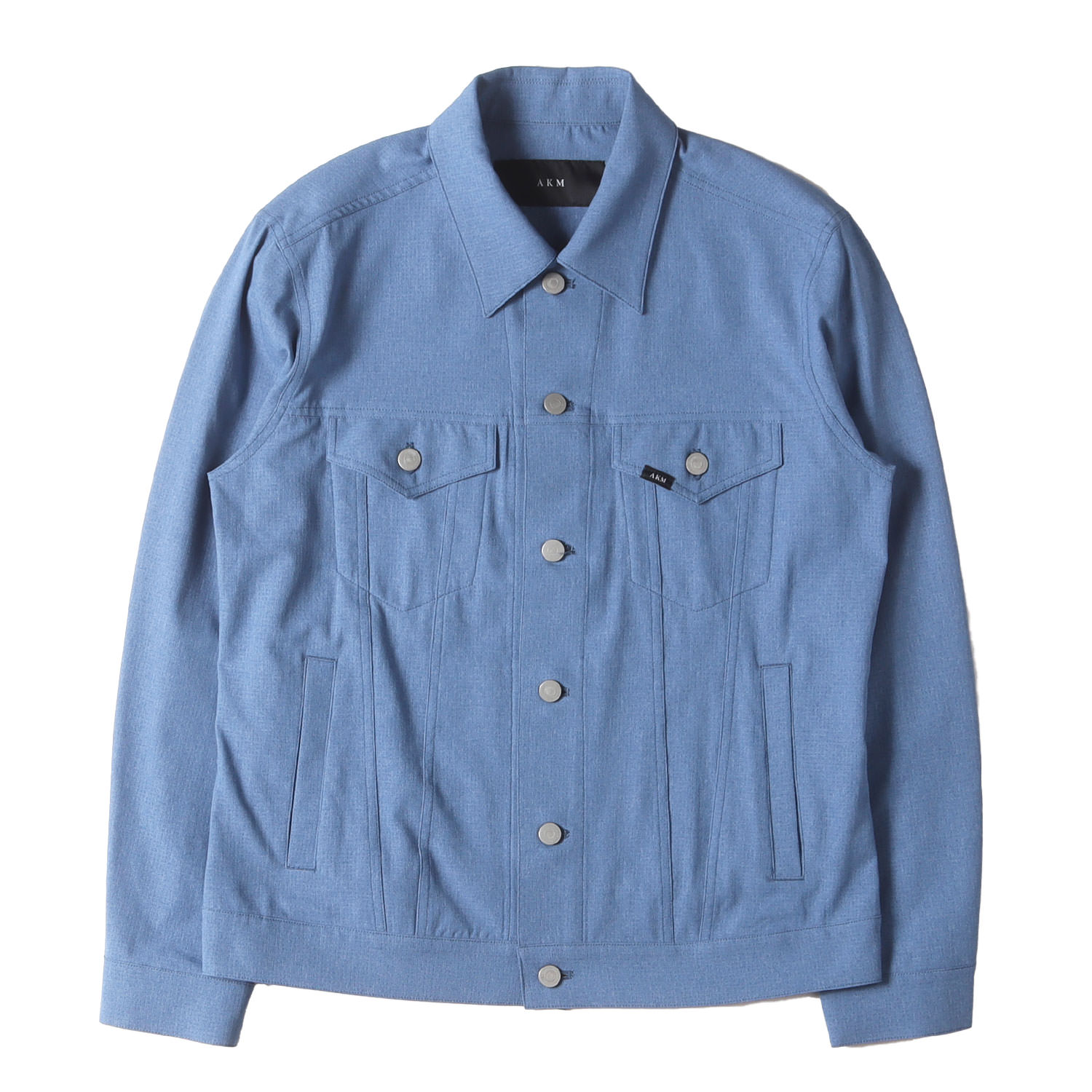 AKM エイケイエム ジャケット サイズ:M / 24SS ドットエアー メッシュ サード トラッカー ジャケット (DOT AIR 2WAY STRETCH 3RD B473) / ブルー / 日本製 / アウター ブルゾン 上着【メンズ】【中古】【新品同様】【K4774】