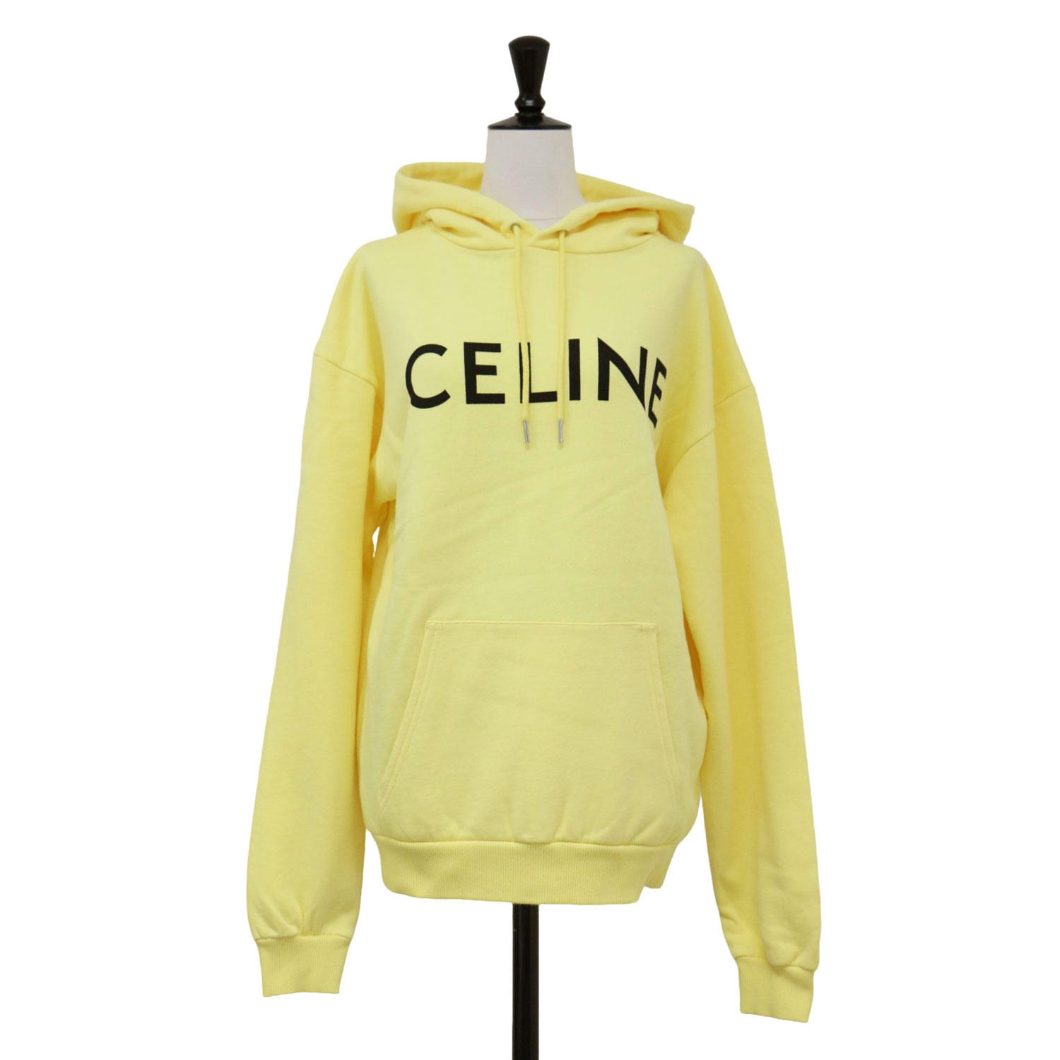 【 CELINE 】 ロゴ スタッズ チェッカー プルオーバー パーカー CELINE セリーヌ パーカー チェッカーロゴ スタッズ ブラック