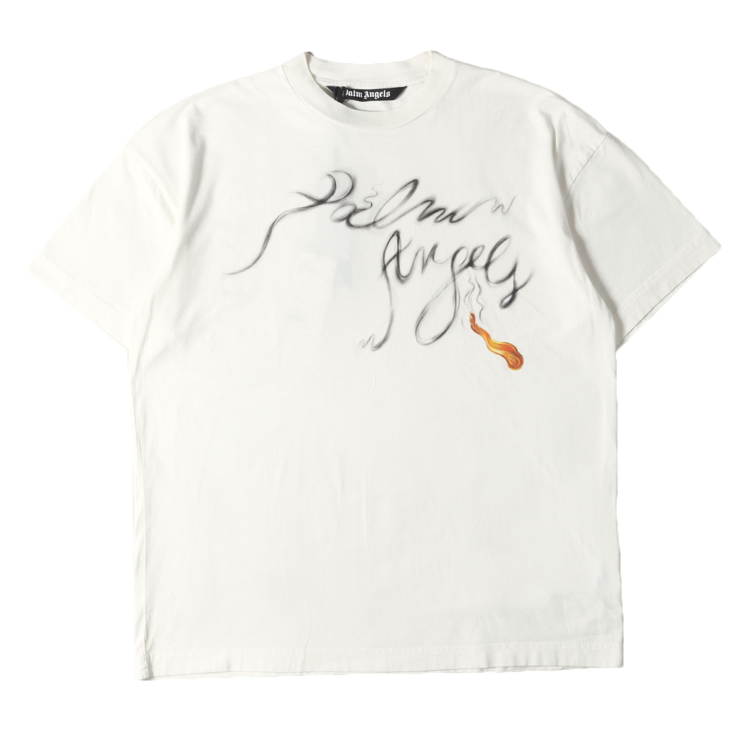 Palm Angels パーム エンジェルス Tシャツ サイズ:L / 24SS グラフィック オーバーサイズ Tシャツ (FOGGY PA TEE) / オフホワイト 白 / トップス カットソー 半袖【メンズ】【K4779】