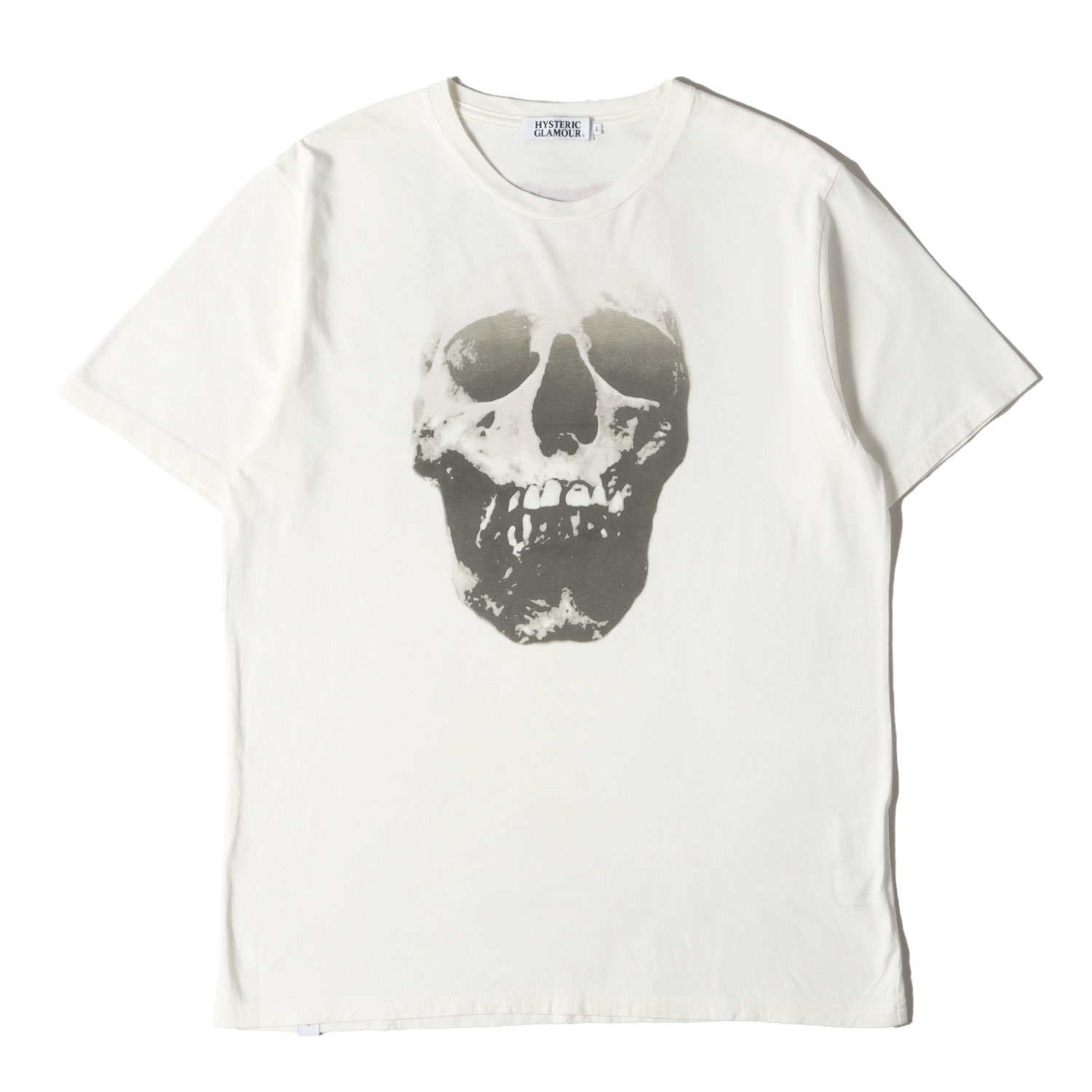 HYSTERIC GLAMOUR ヒステリックグラマー Tシャツ サイズ:L / 00s スカルベリー ロゴ クルーネック Tシャツ (4CT-6153) / ダーティーホワイト / トップス カットソー 半袖 / 日本製【メンズ】【中古】【K4806】