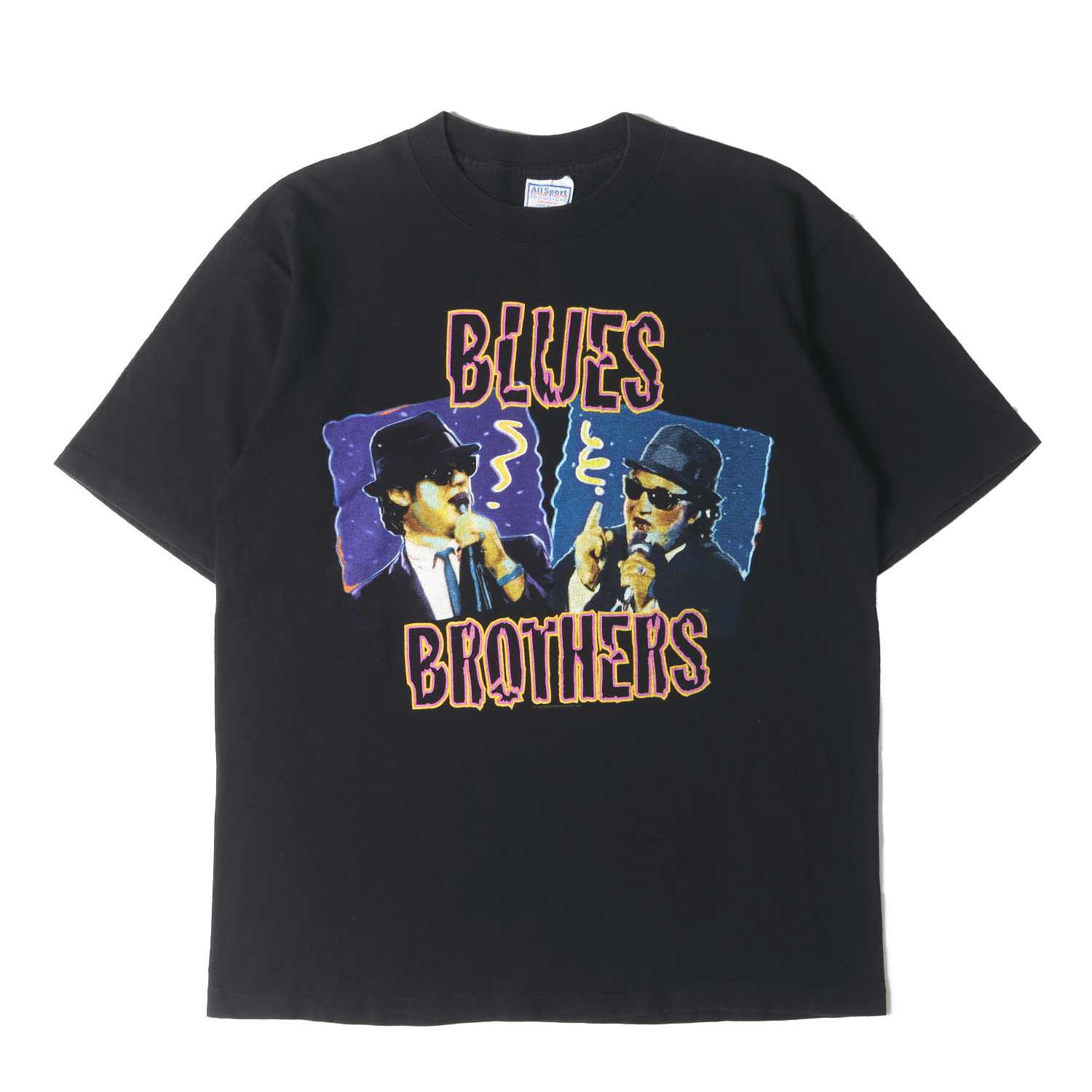 映画ブルースブラザーズ　ヴィンテージTシャツL 〜XL位ボロダメージ多数フェイド 映画ブルースブラザーズ ヴィンテージTシャツL 〜XL位ボロ