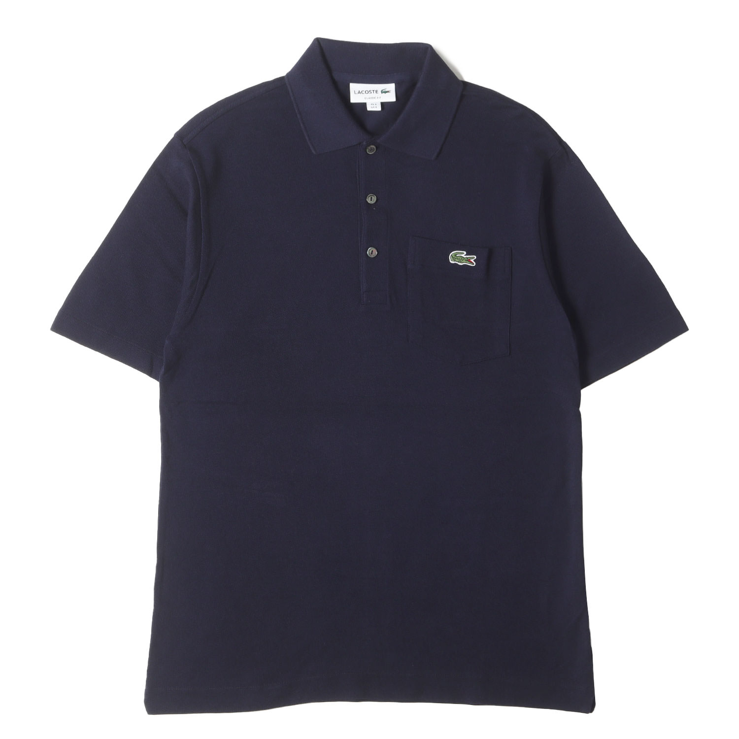 LACOSTE ラコステ ポロシャツ サイズ:US S / ワンポイント ワニワッペン 刺繍 ピケ ポロシャツ (F8455) / CLASSIC FIT / ネイビー 紺 / トップス 半袖【メンズ】【中古】【K4510】 p15060122-a.jpg