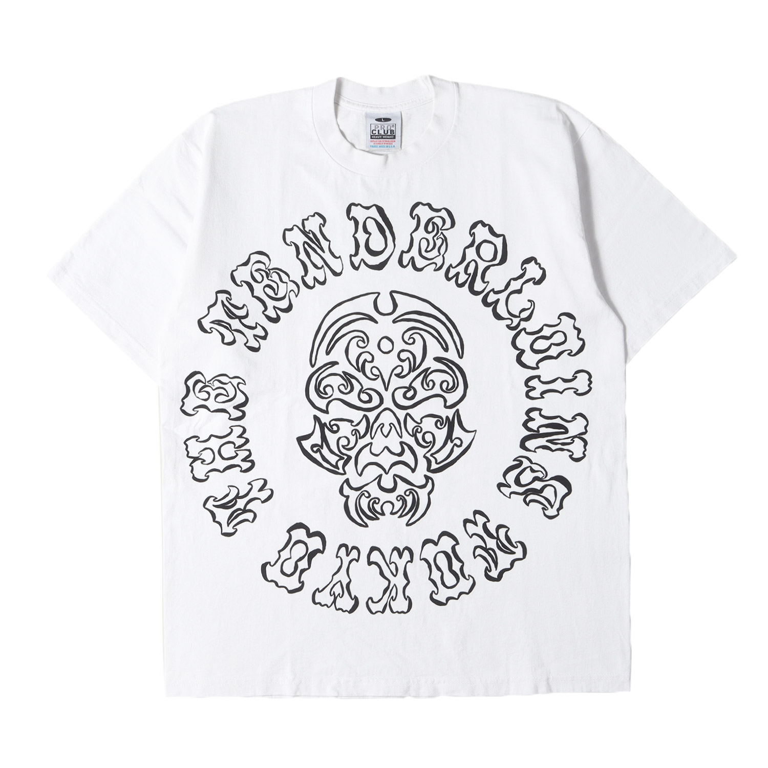 TENDERLOIN テンダーロイン Tシャツ サイズ:L / ビッグ ボルネオスカル ヘビーウェイト クルーネック Tシャツ (TEE BBS) / ホワイト 白 / トップス カットソー 半袖【メンズ】【中古】【K4781】