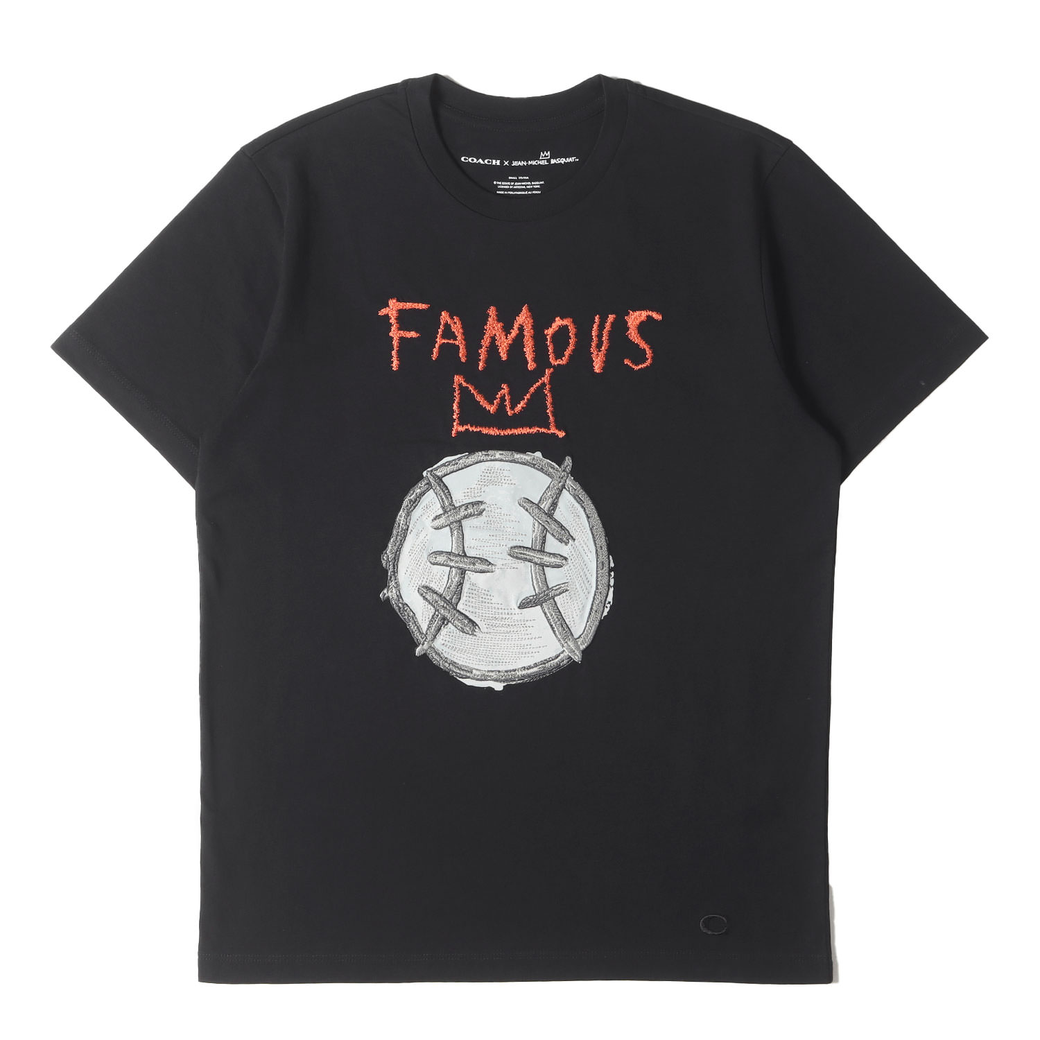 美品 COACH×BASQUIAT シグネチャー Tシャツ ダイナソー バスキア コーチ“バスキア作品”モチーフの20年秋新作、恐竜や王冠