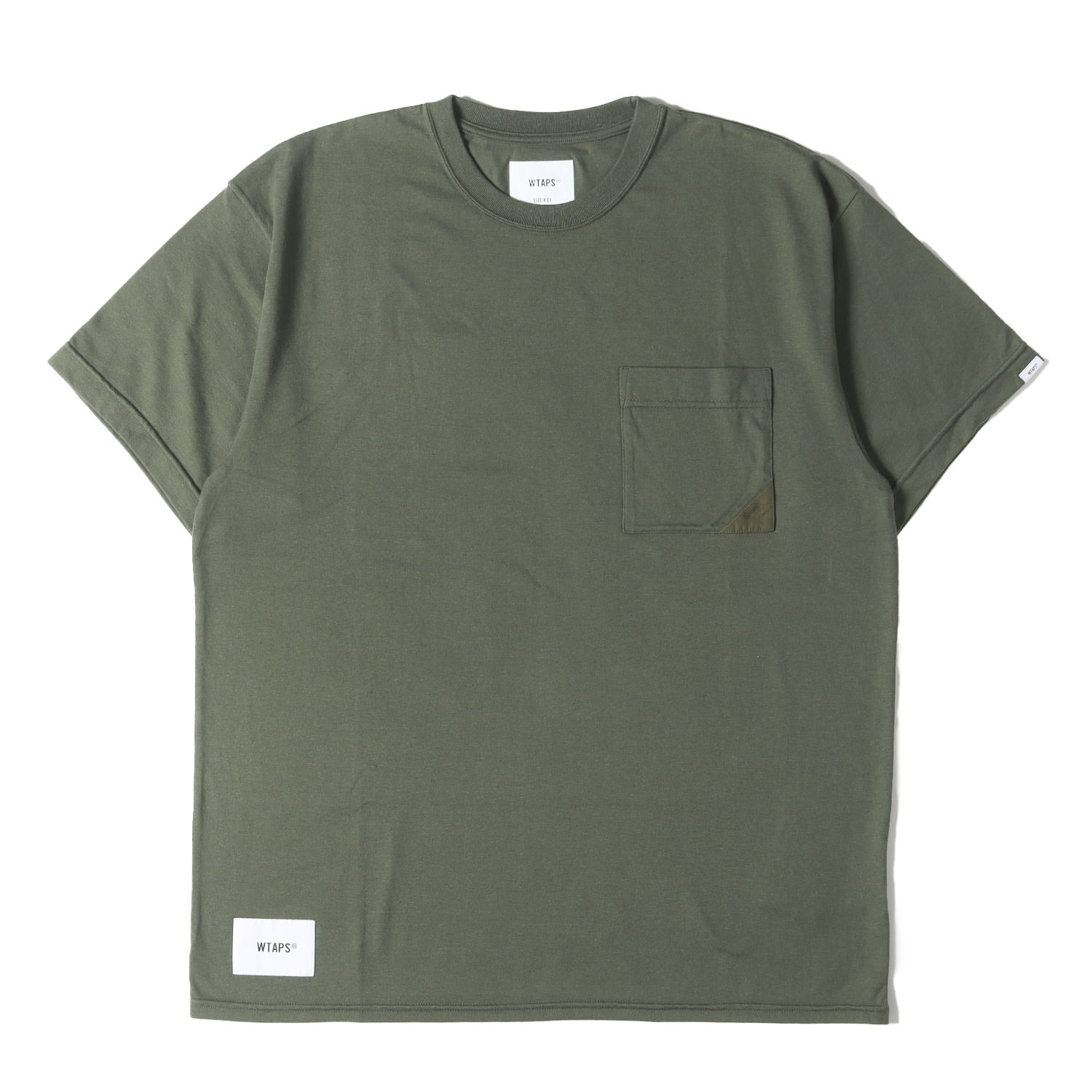 WTAPS 後染め　ロンT カットソー　オリーブドラブ 15070177-a.jpg