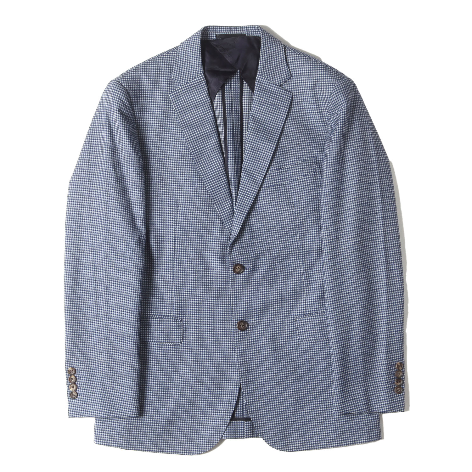 MACKINTOSH マッキントッシュ ジャケット サイズ:92-78-170 / ギンガムチェック スーパー120S ウール 2B テーラード ジャケット (G1D31-305) / MADE IN JAPAN / ブルー系 / アウター ブレザー 上着【メンズ】【中古】【K4874】｜ブランド古着のBEEGLE by Boo-Bee