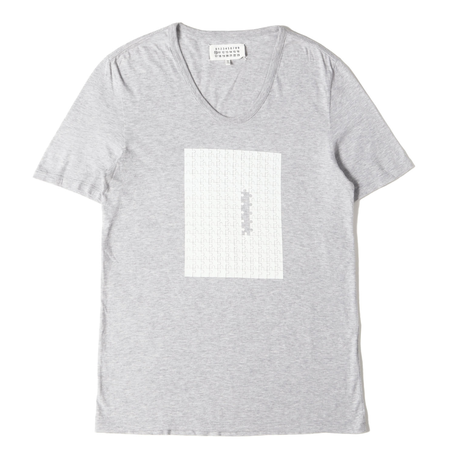 Maison Martin Margiela メゾンマルタンマルジェラ Tシャツ ヘザーグレー サイズ:46 | グラフィック バインダーUネック Tシャツ (S30GC0392 S21058) | イタリア製 | トップス カットソー 半袖【メンズ】【中古】【K4857】|ブランド古着のBEEGLE by Boo-Bee