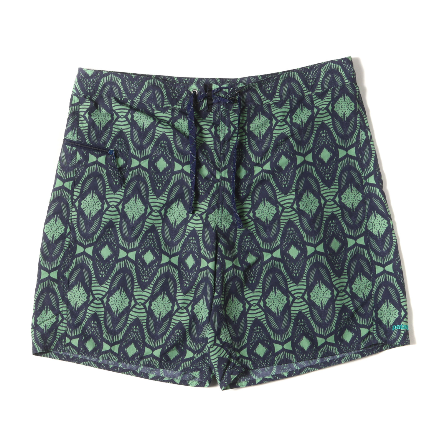 Patagonia パタゴニア パンツ グリーン×ネイビー サイズ:35 | ミニマリスト ウェーブファーラー ボード ショーツ (Minimalist Wavefarer Board Shorts) | ボトムス ショートパンツ【メンズ】【中古】【K4781】