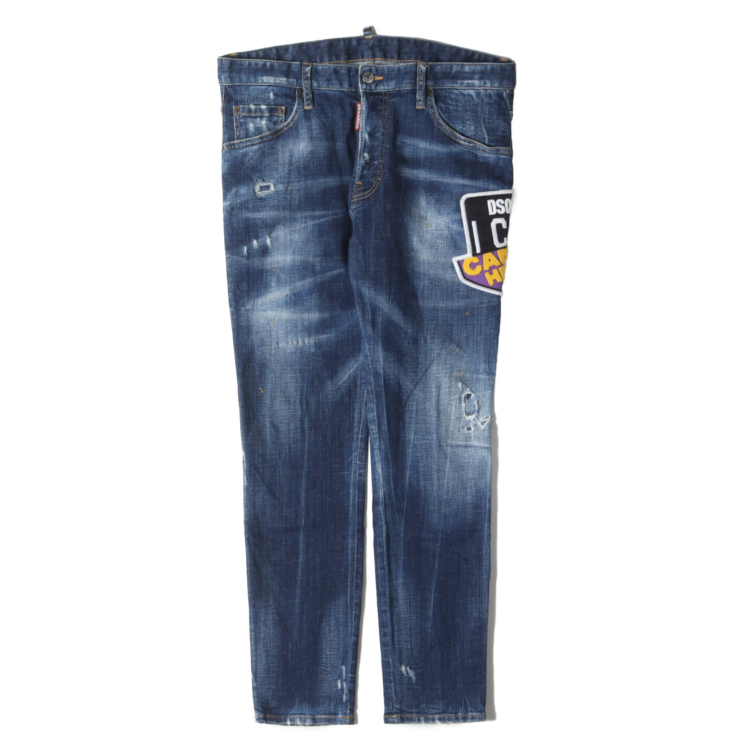 DSQUARED2 ディースクエアード パンツ インディゴ サイズ:50 | 21SS パッチ付き ヴィンテージ加工 ストレッチ デニムパンツ (Skater Jean) | イタリア製 | ボトムス ジーンズ ジーパン【メンズ】【中古】【K4783】 16,646円