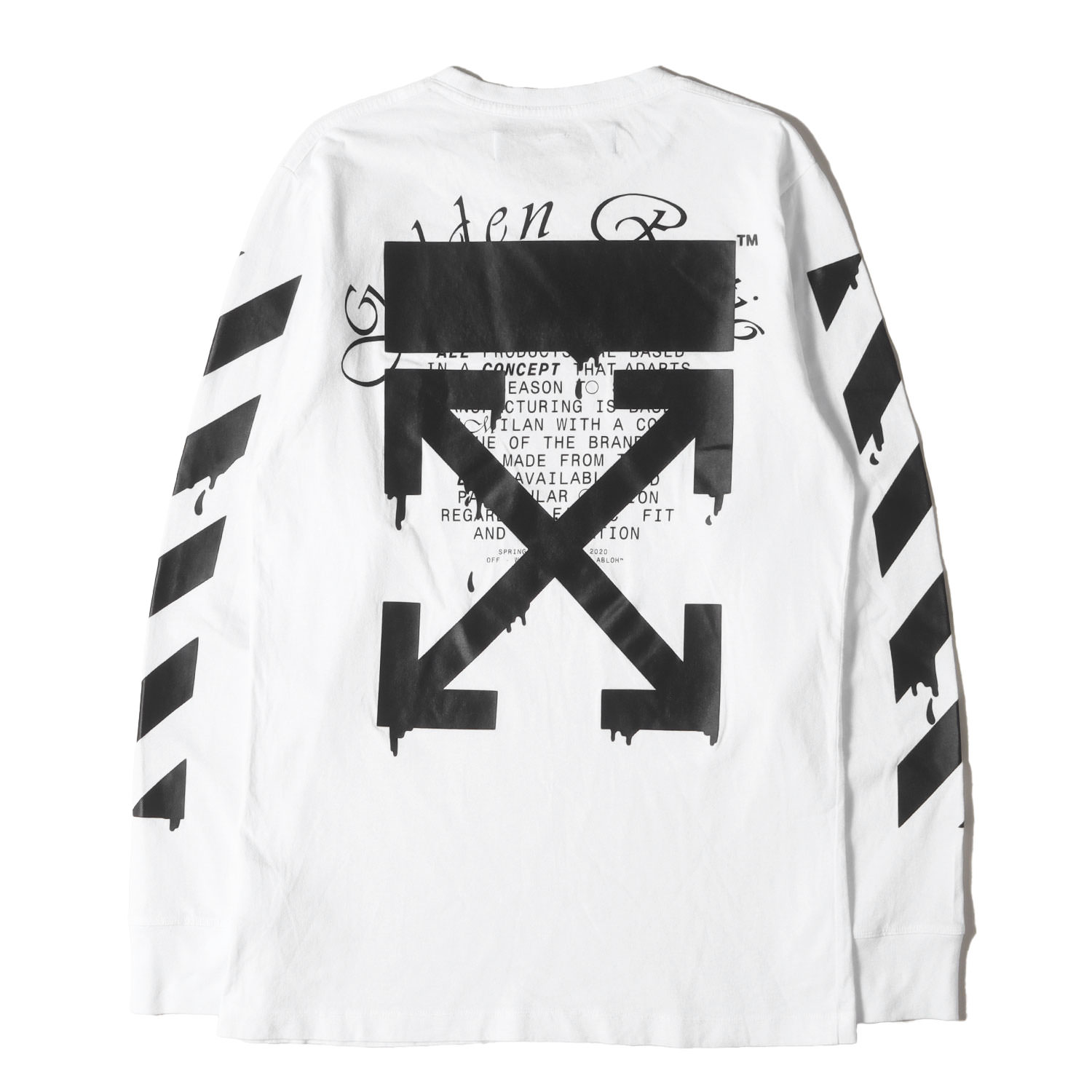 楽天市場】オフホワイト【Off-White】 正規品 DIAG STENCIL L/S