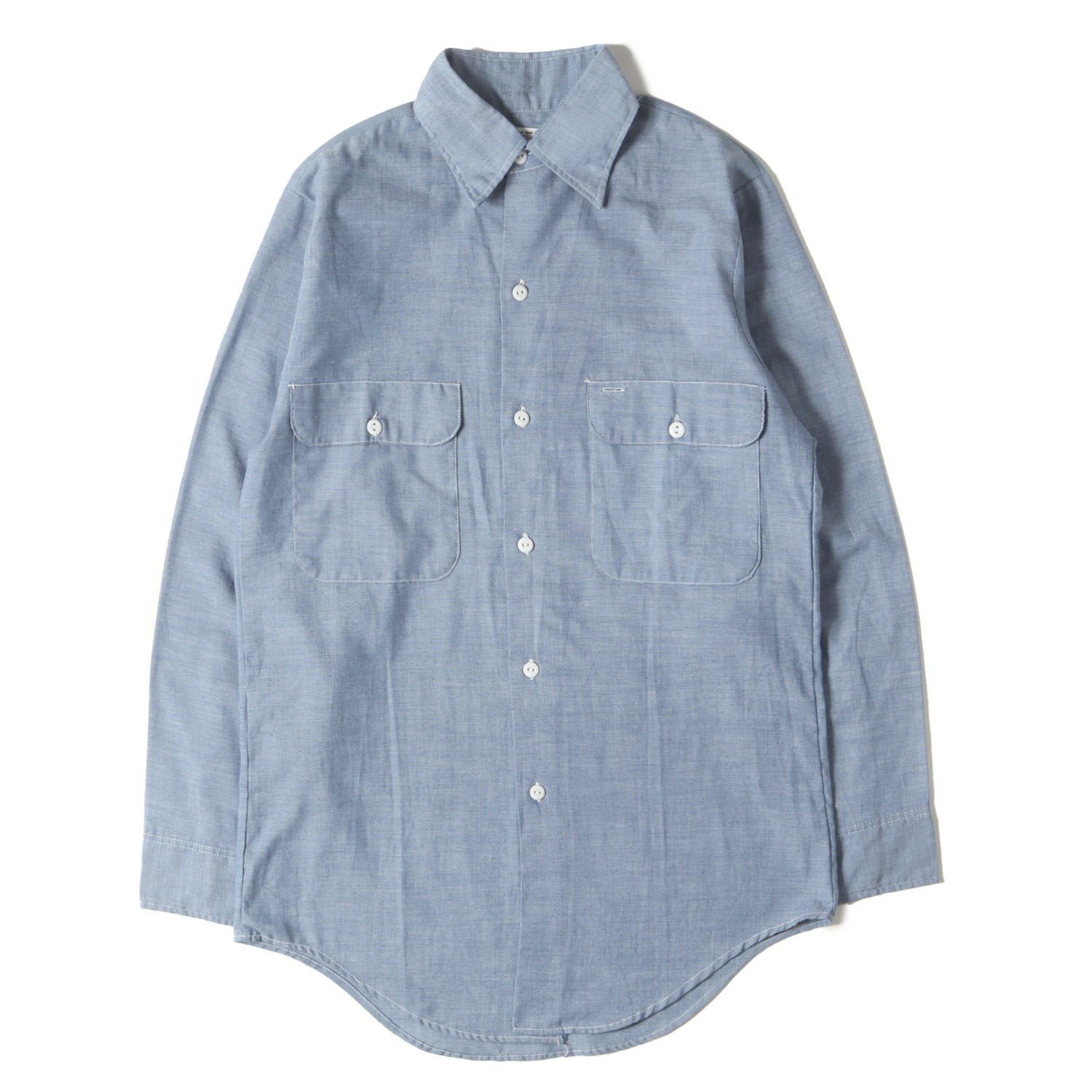 ビンテージ BIG MAC 70s 60s ヒッピーシャツ シャンブレーシャツ 1960～70s Vintage BIG MAC Cotton Chambray Shirt ヴィンテージ