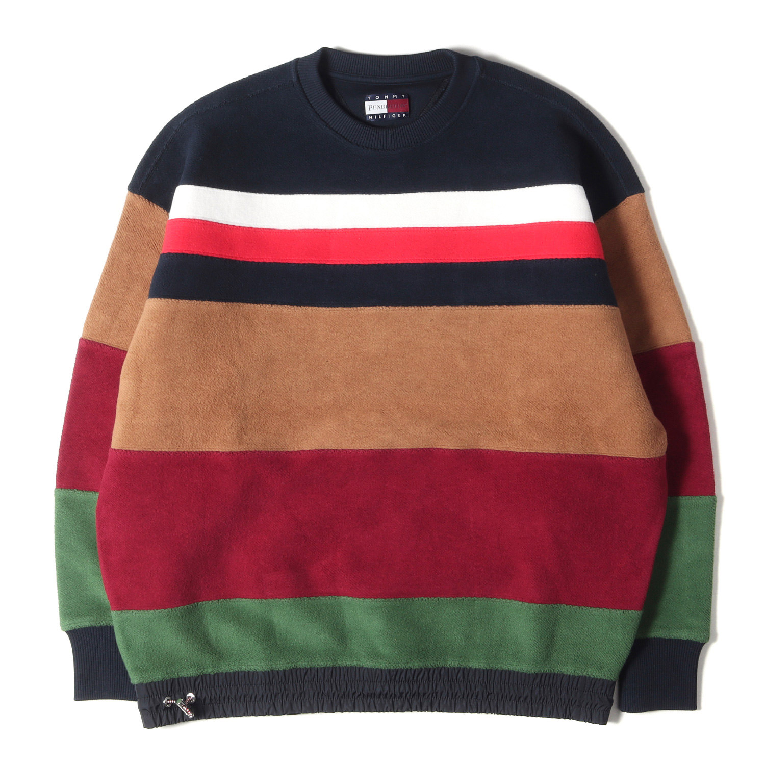 TOMMY HILFIGER トミーヒルフィガー 汗水 マルチ 大きさ:S | 23AW PENDLETON ダイアログボックス間借り人 厚地の外套大きさ トレーナー (NY STP PANELLED CREW) | トップス 調教師【メンズ】【K4846】