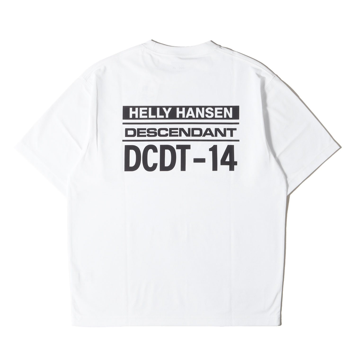 DESCENDANT ディセンダント ティーシャツ 白いこと 白 大きさ:L | 24SS HELLY HANSEN 労働者の一団のど首 ティーシャツ (S/S HH UpDRIFT Tee) | トップス カットソー 半袖 | 共同研究【メンズ】【K4838】
