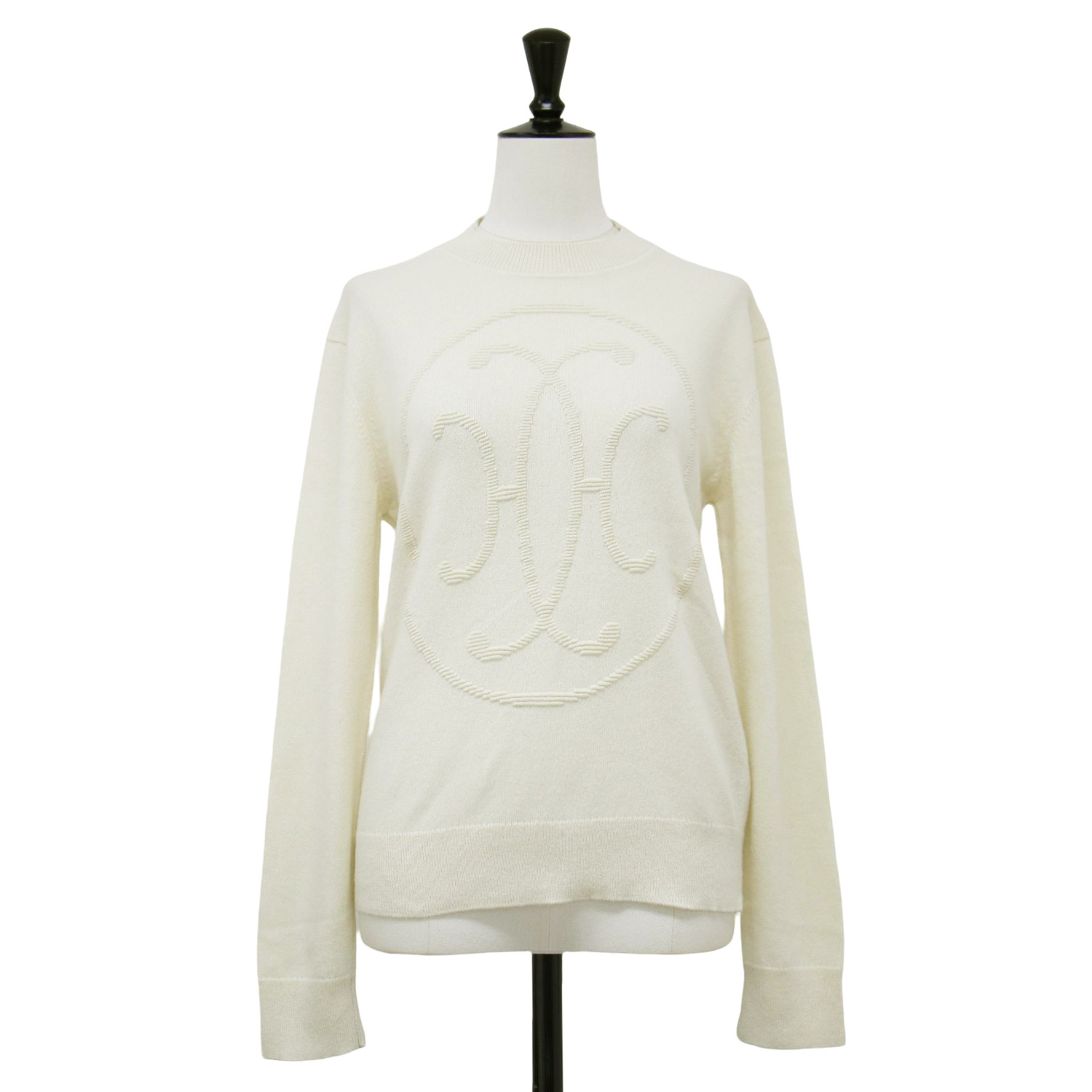 エルメス ニット　Hマーク サイズ38 ホワイト エルメス ニット Hマーク サイズ38 ホワイト