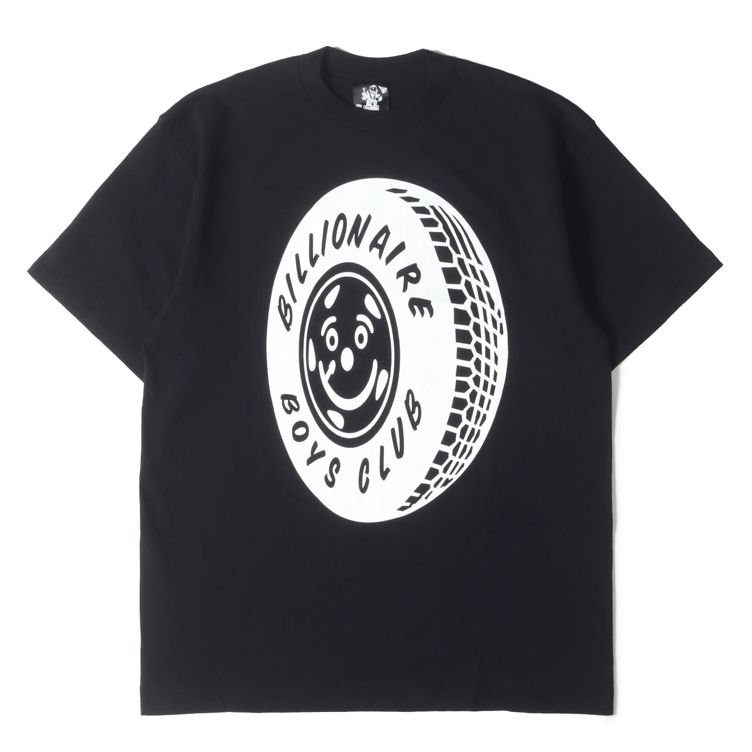 BBC/ICE CREAM ビービーシー Tシャツ ブラック 黒 サイズ:L | タイヤグラフィック クルーネック Tシャツ | トップス カットソー 半袖【メンズ】【中古】【美品】【K4783】