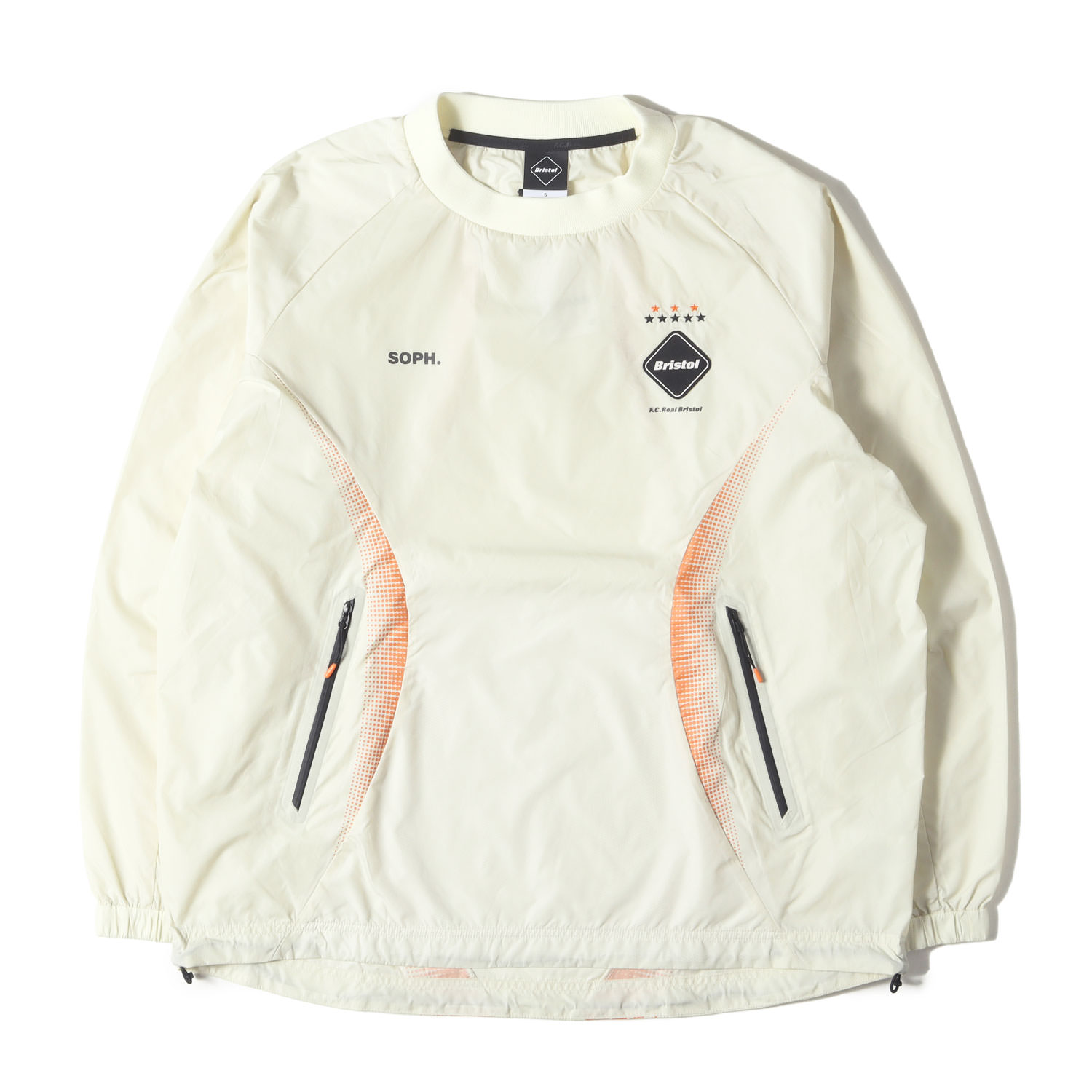 F.C.Real Bristol エフシーレアルブリストル オフホワイト 白 サイズ:S | 25SS ナイロン プラクティス ピステ (PRACTICE PISTE) | トップス プルオーバー【メンズ】【K4789】