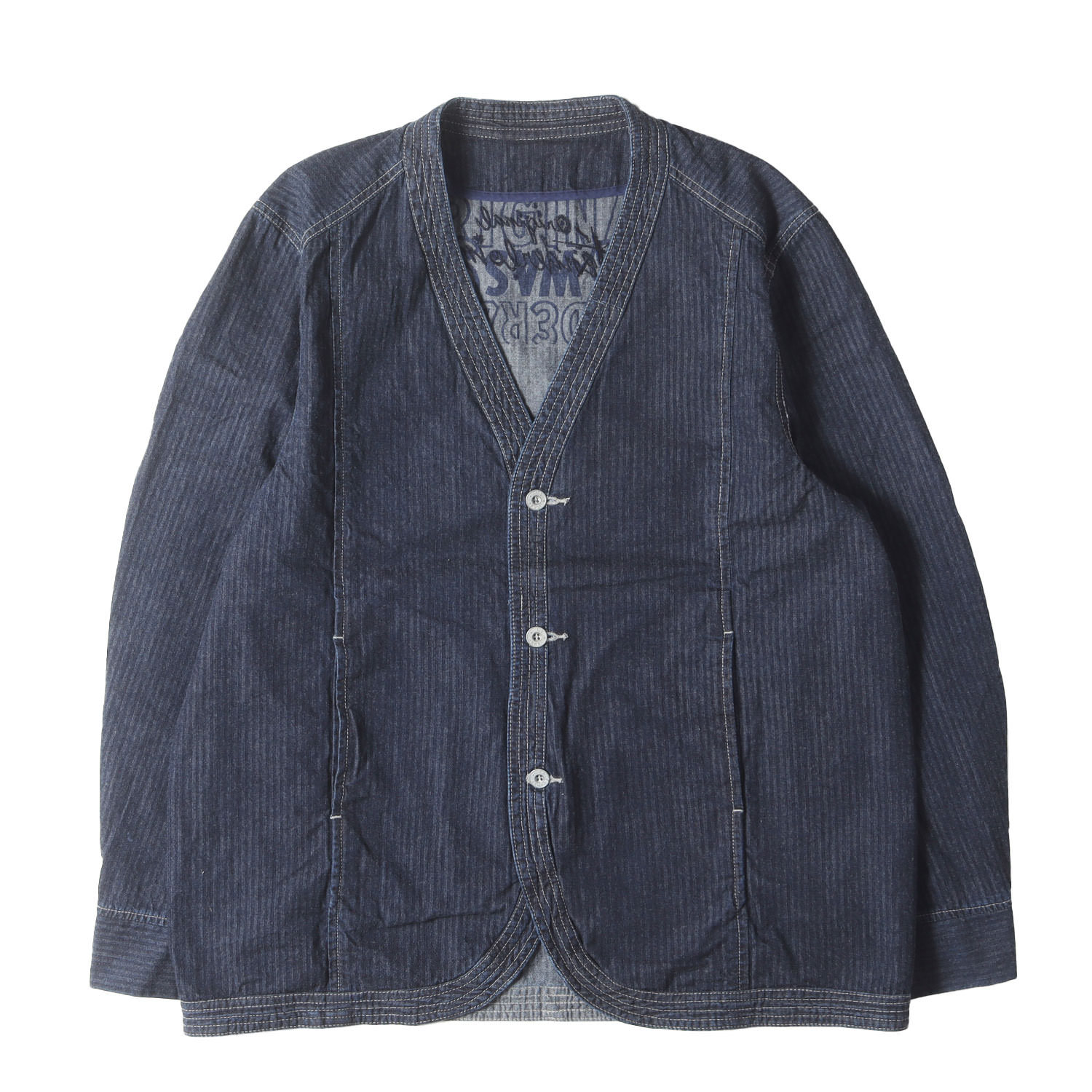 TENDERLOIN ジップジャケット ウール TENDERLOIN(テンダーロイン) MOCK NECK SWEAT ZIP UP刺繍