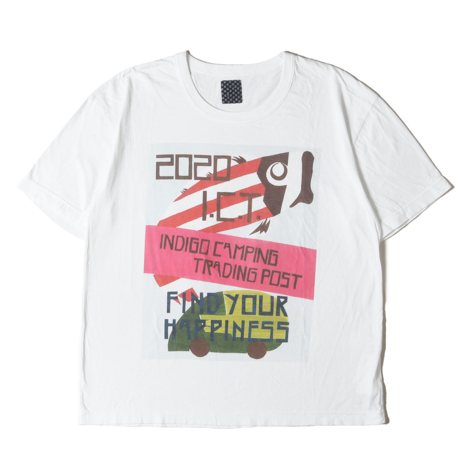 visvim ビズビム Tシャツ ホワイト 白 サイズ:3 | 20SS I.C.T 鯉のぼり グラフィック クルーネック Tシャツ (JUMBO TEE S/S) | トップス カットソー 半袖【メンズ】【中古】【K4780】