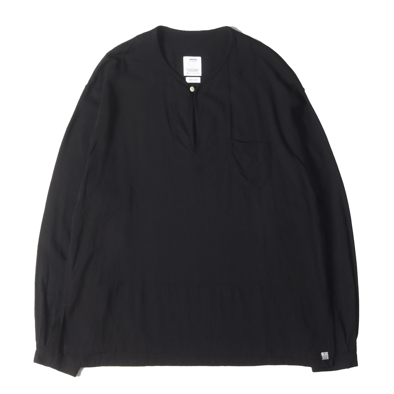 希少 visvim プルオーバー 長袖シャツ チュニック ブラック L 12080077-a.jpg