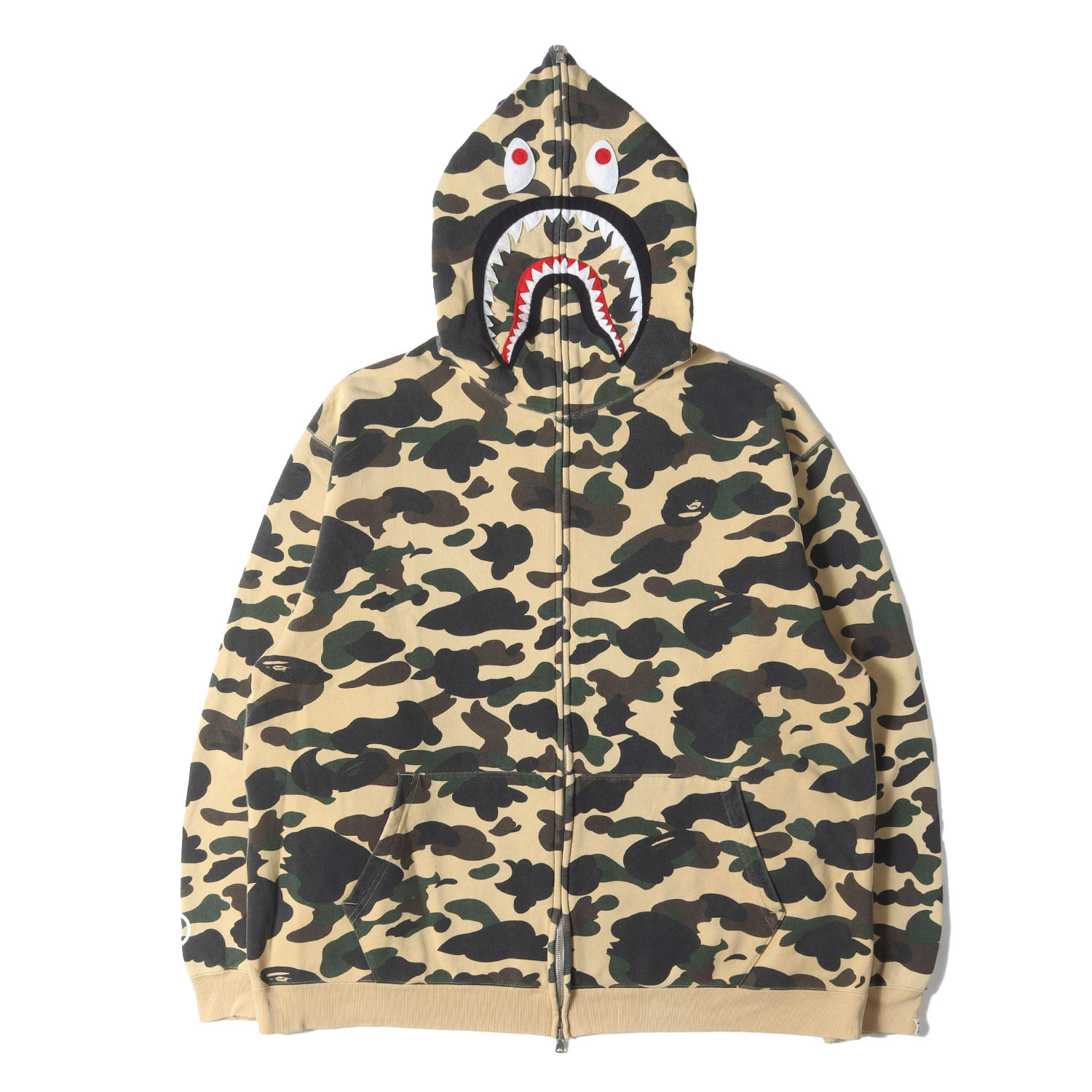 A BATHING APE　シャークフードシャツ黄カモ A BATHING APE シャークフードシャツ黄カモ | Shop at Mercari