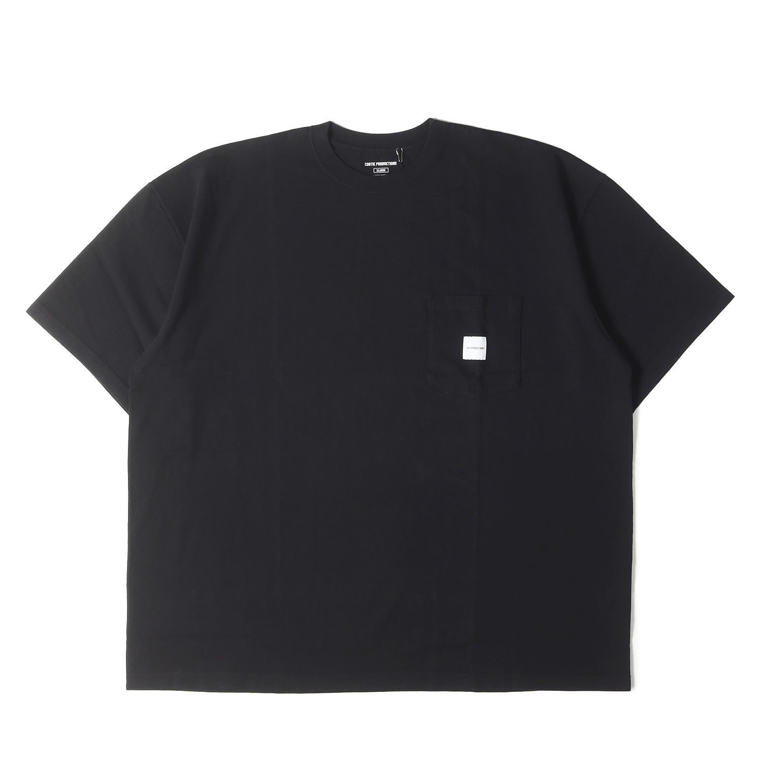 COOTIE クーティー Tシャツ ブラック 黒 サイズ:XL | 24AW オーバーサイズ ヘビーウエイト ポケット Tシャツ (Garment Dyed Error Fit S/S Tee) | トップス カットソー 半袖【メンズ】【K4774】