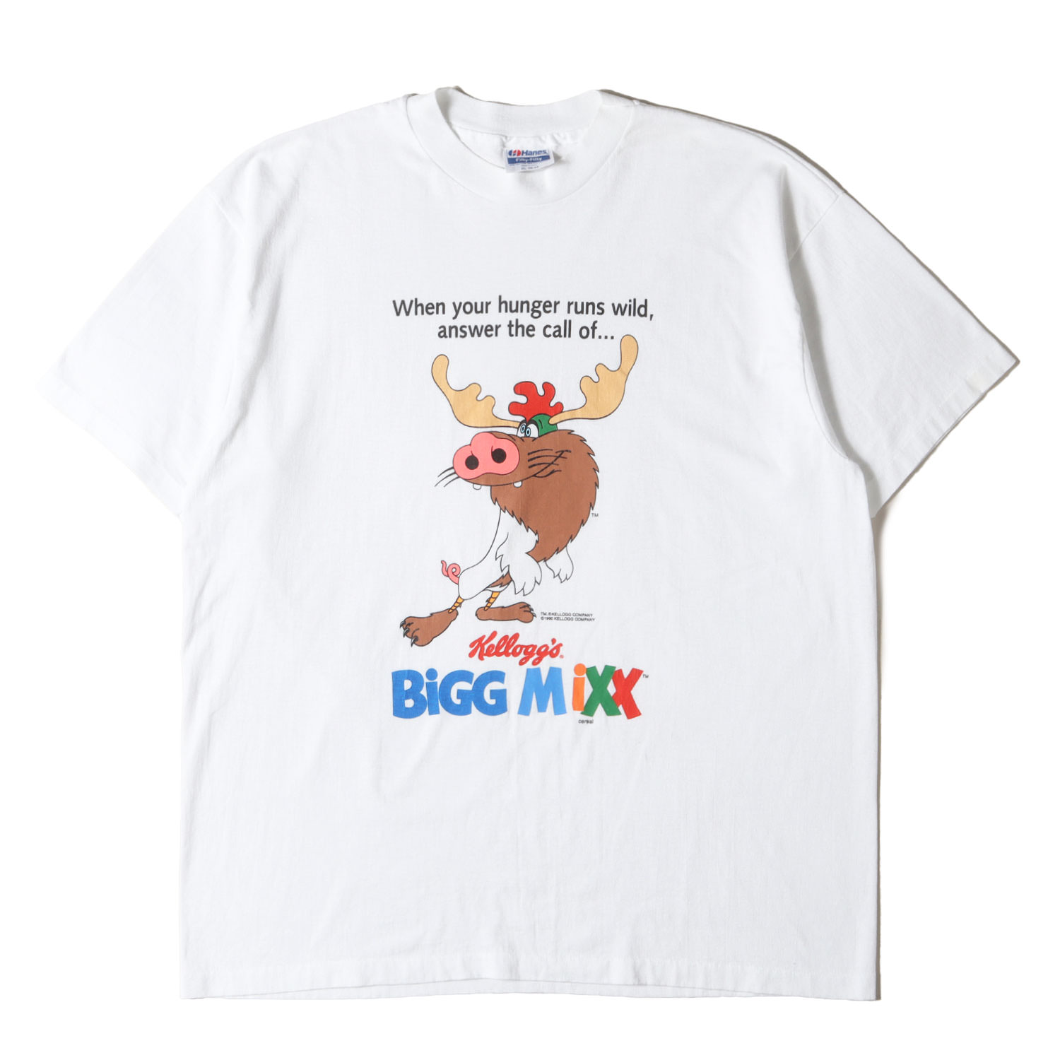 90s - 00s ヴィンテージ古着 | 90s ケロッグ キャラクター ミックス Tシャツ | USA製 Hanes | ホワイト 白 サイズ:XL | 90年代 | トップス カットソー 半袖【メンズ】【中古】【K4881】|ブランド古着のBEEGLE by Boo-Bee