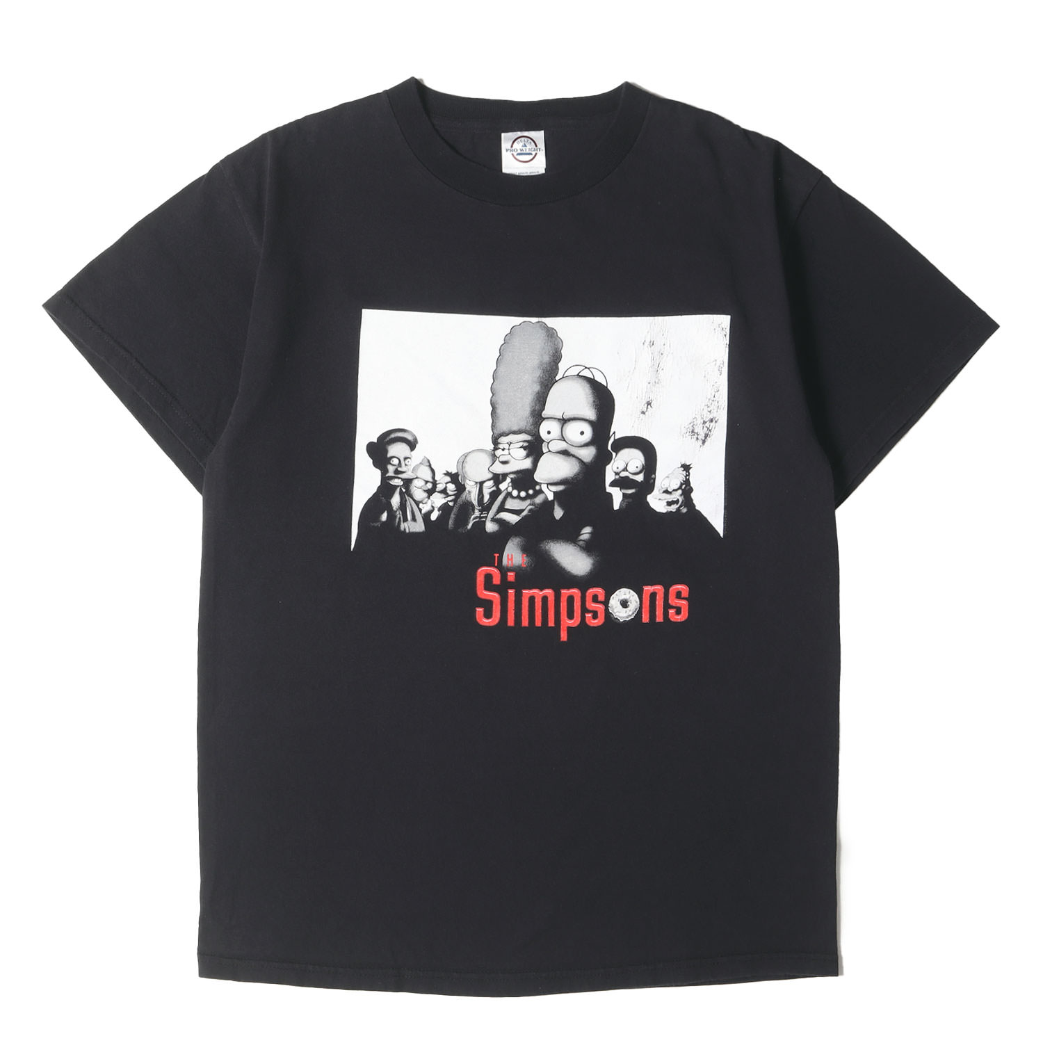 90s - 00s ヴィンテージ古着 Tシャツ サイズ:M / 00s シンプソンズ ソプラノズ パロディ Tシャツ / 海外ドラマ 海外アニメ / Simpsons Sopranos / ブラック 黒 / 00年代 ヴィンテージ 古着 / トップス カットソー 半袖【メンズ】【中古】【K4499】
