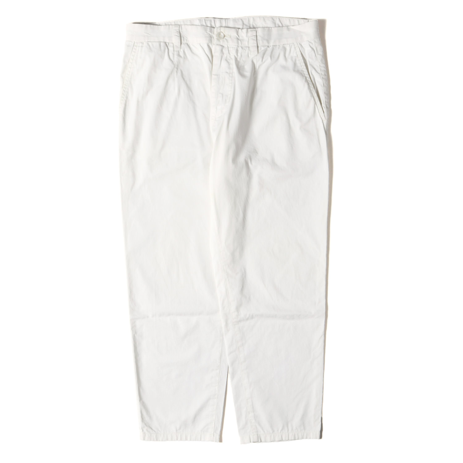 DOLCE\u0026GABBANA ドルチェ\u0026ガッバーナ ズボン下 白いこと 白 大きさ:46 | 一タック 伸ばすこと 綿織物 細工物ズボン下 (GY74ET FUFGC) | ファスナー飛球 | イタリア製 | ボトムス ズボン【メンズ】【中古】【K4857】