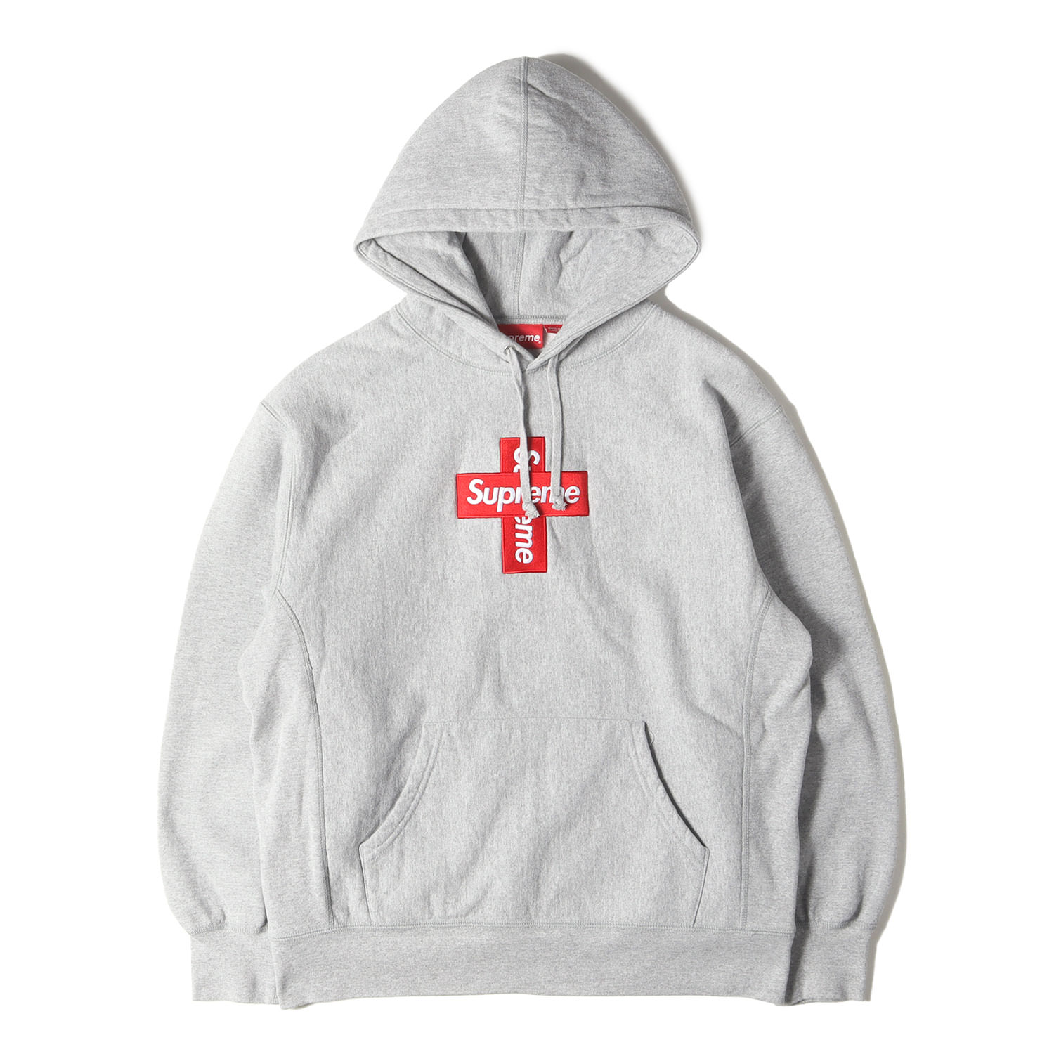 Supreme シュプリーム パーカー ヘザーグレー サイズ:M | 20AW クロスボックスロゴ スウェット パーカー (Cross Box Logo Hooded Sweatshirt) | トップス フーディー プルオーバー【メンズ】【中古】【K4874】｜ブランド古着のBEEGLE by Boo-Bee