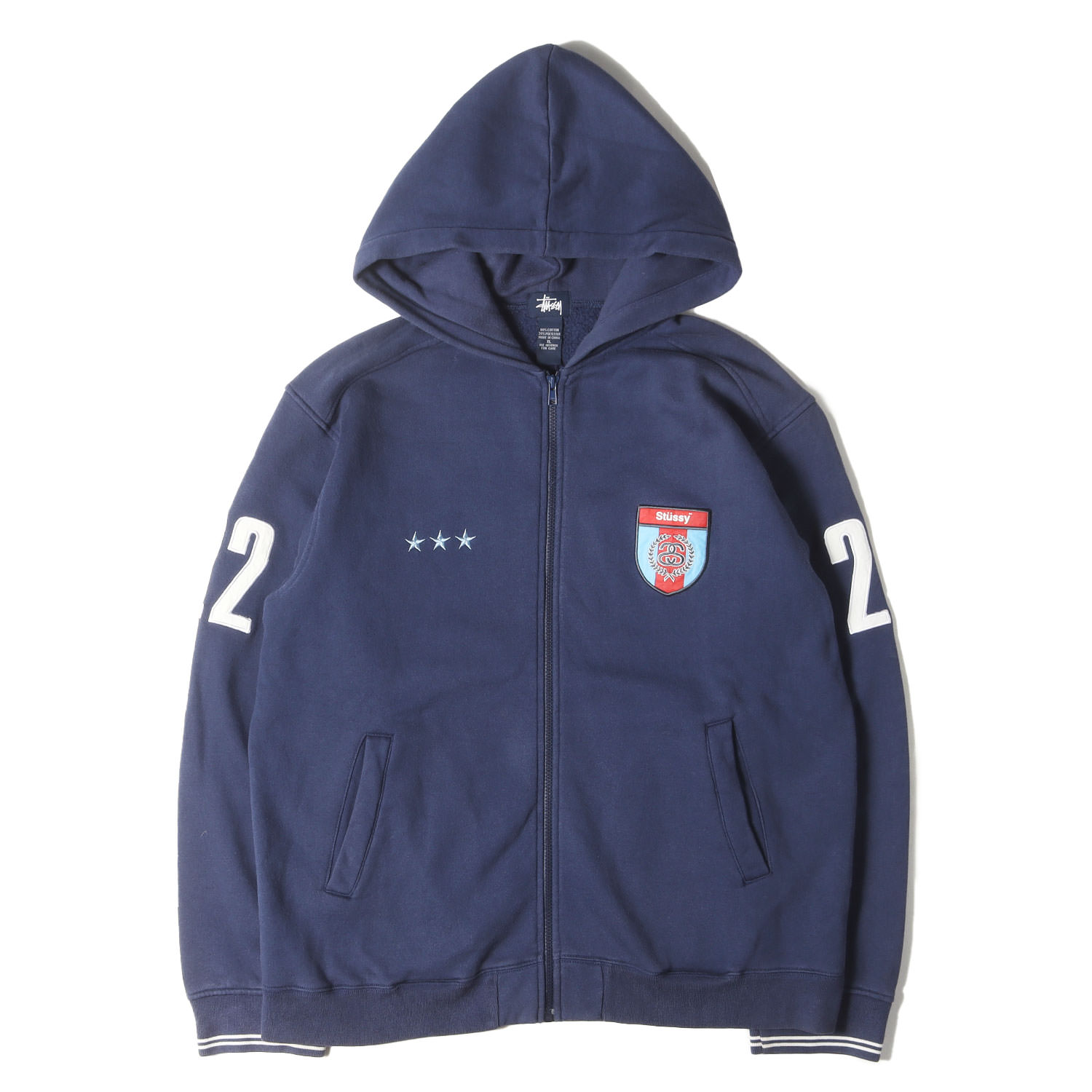 00s STUSSY Sロゴ スウェット バックプリント 裏起毛 ネイビー XL 00s STUSSY Sロゴ スウェット バックプリント 裏起毛 ネイビー