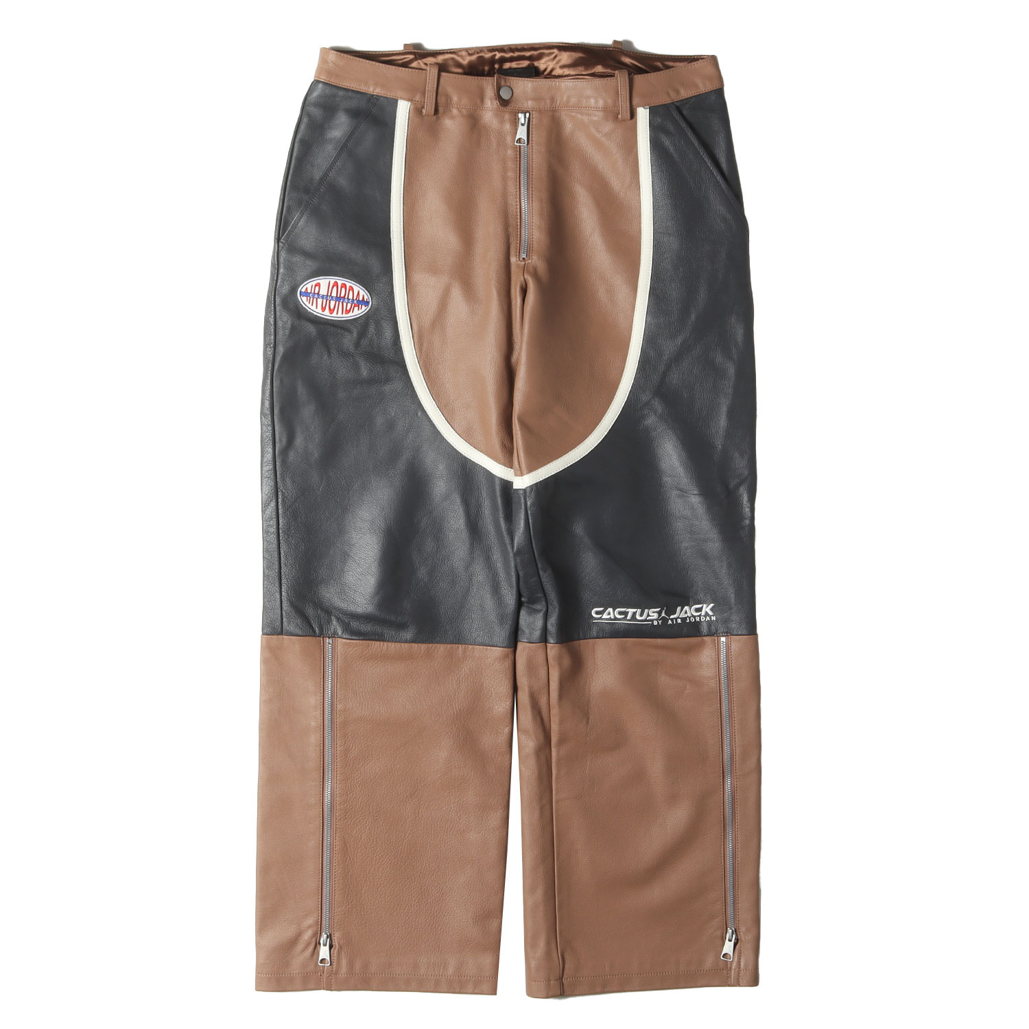 NIKE ナイキ パンツ サイズ:WMNS 12(メンズL位) | 23SS Travis Scott / Cactus Jack JORDAN レザー モトクロス パンツ (W J SP TS MOTO PANT) | ブラウン | ボトムス ズボン | コラボ【メンズ】【中古】【美品】【K4773】