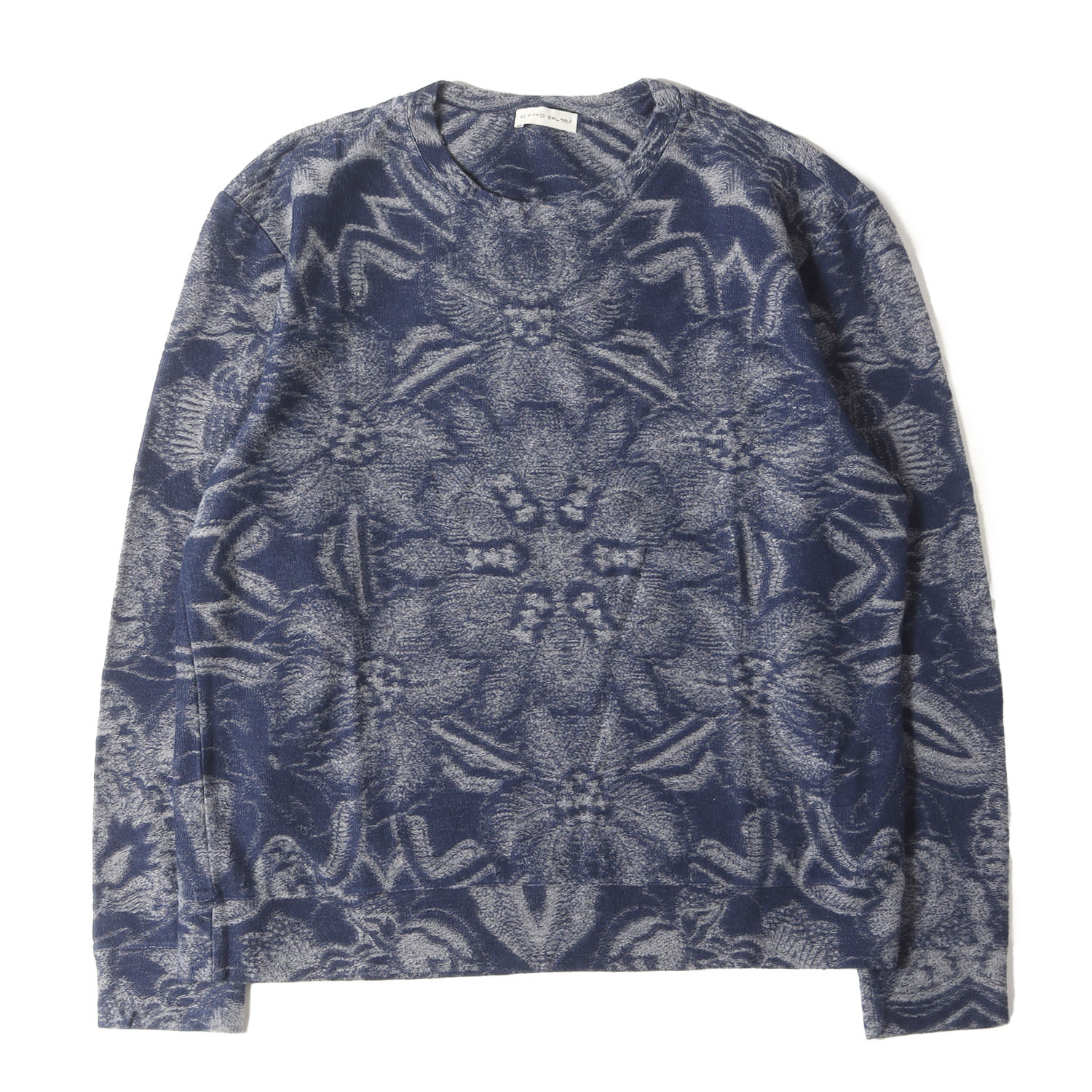 ETRO エトロ 流汗 米国海軍 紺 大きさ:3XL | ジャ差し固める 御花柄 労働者の一団素っ首 トレーナー | トップス 調教師 ティーシャツ | イタリア共和国製【メンズ】【中古】【K4792】