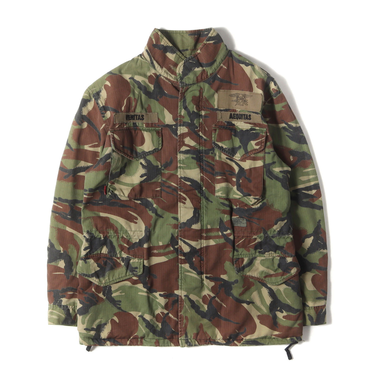 WTAPS LAMF 猫科刺繍 M-65 フィールドジャケット S ブルーグレー WTAPS ダブルタップス アウター WMILL-65/JACKET. NYCO.SATIN