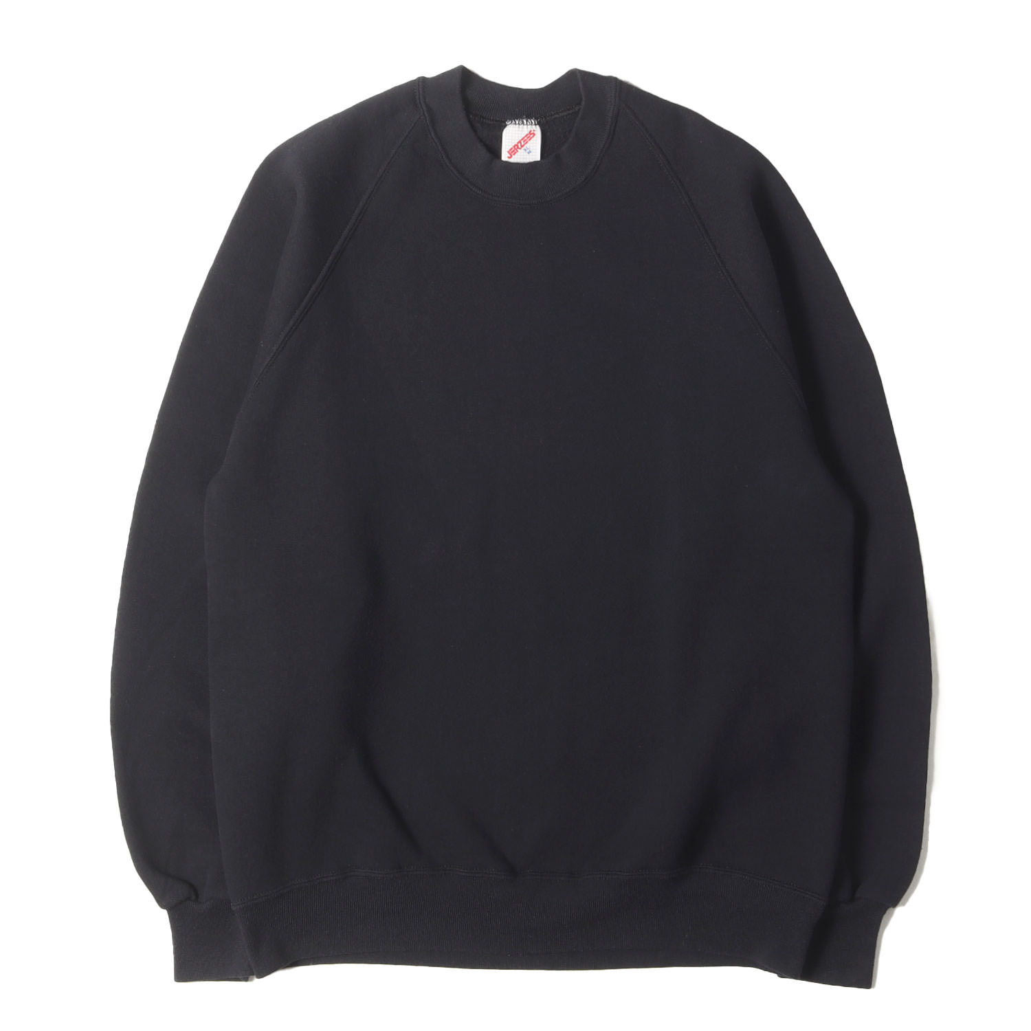 90s - 00s ヴィンテージ古着 | 90s 無地 ラグラン スウェットシャツ | USA製 JERZEES ジャージーズ | ブラック 黒 サイズ:XL | 90年代 古着 ヴィンテージ | トップス トレーナー【メンズ】【中古】【K4585】