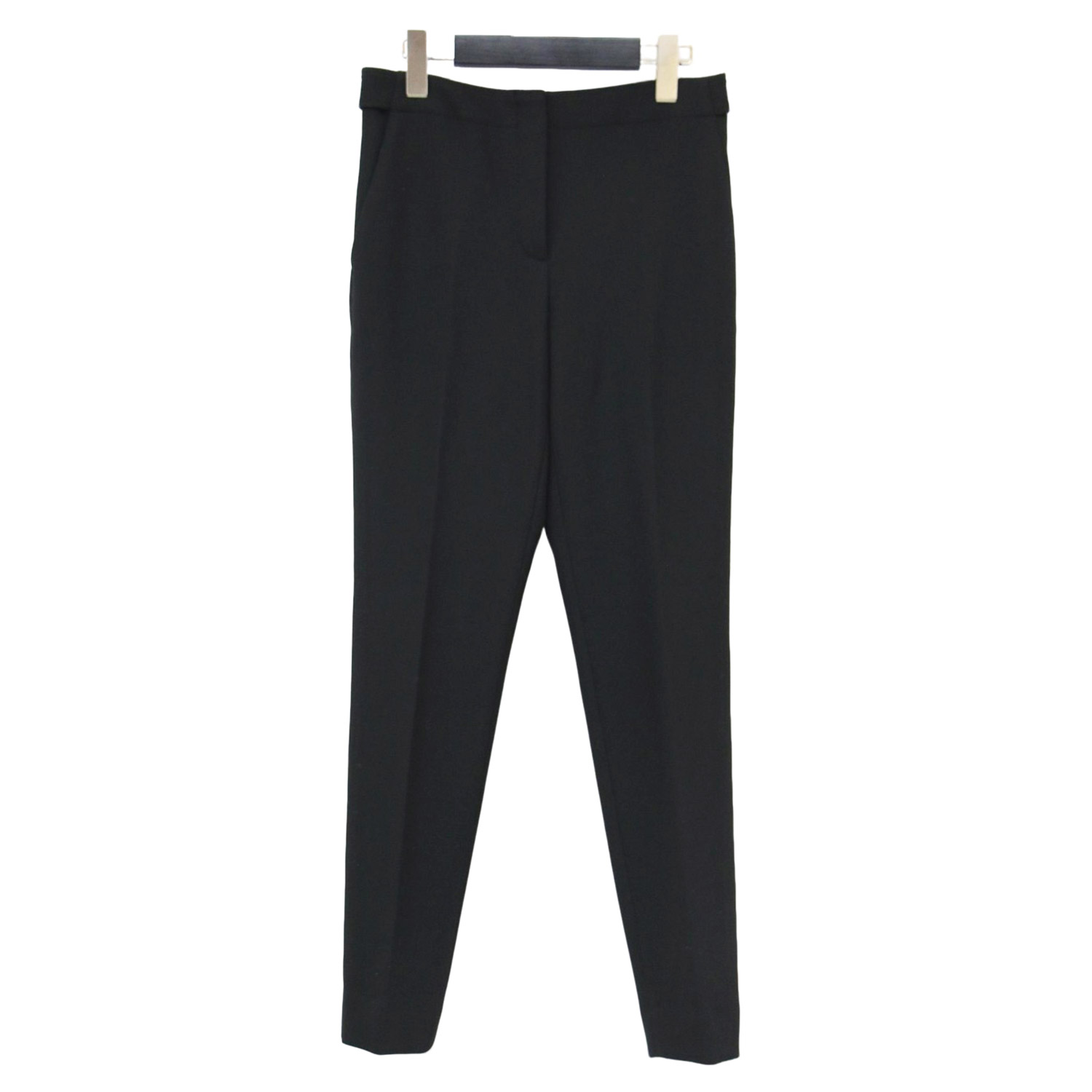 Theory セオリー パンツ ブラック 黒 サイズ:00(XS) | 22秋冬 スリム テーパード パンツ | Bistretch Double 3 Padra Gz | スラックス ストレッチ | ボトムス ズボン【レディース】【中古】【K4777】